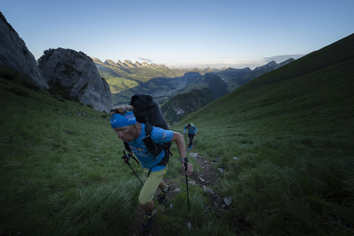 POL performs during the Red Bull X-Alps in Wildhaus, Switzerland on June 24, 2021.