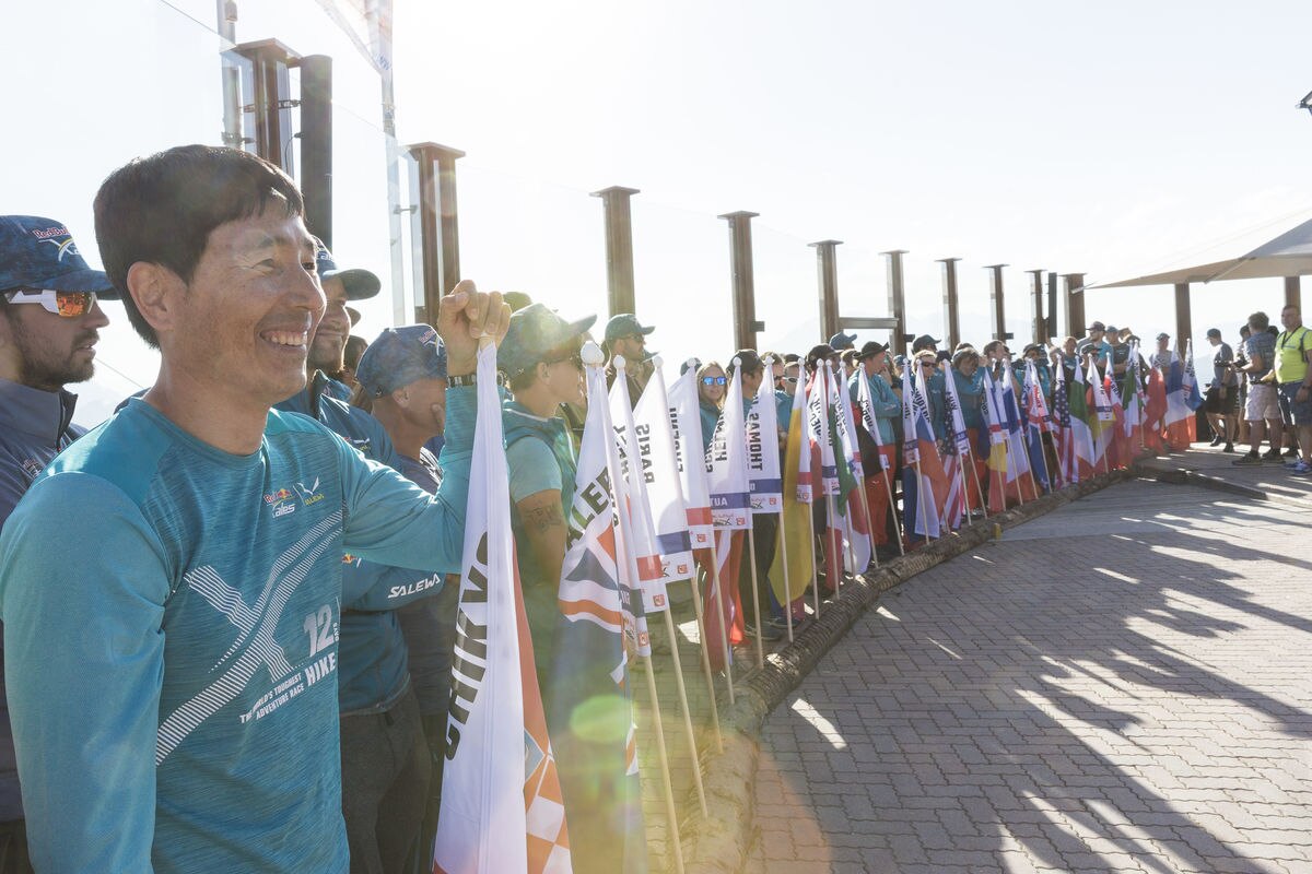 Participants seen during the wellcomedinner during the the Red Bull X-Alps preparation in Wagrain, Austria on June 14th, 2019