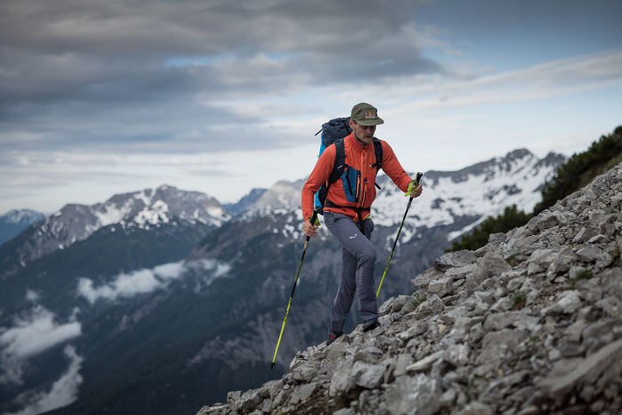 Paul Guschlbauer hiking up to his next starting point for Red Bull X-Alps,  June 19, 2019 // Philipp Reiter / Red Bull Content Pool // SI201906190303 // Usage for editorial use only // 