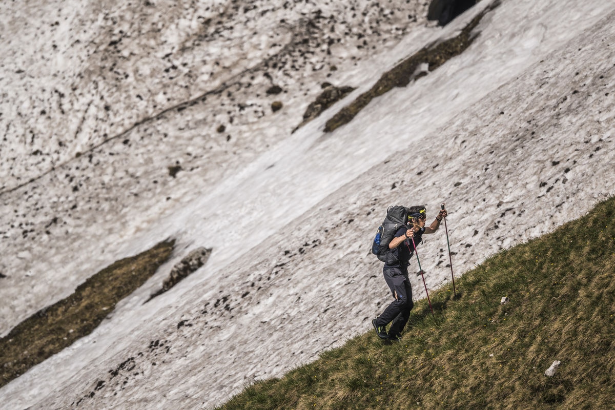 Competitors races during the Red Bull X-Alps at the Hochkönig, Austria on June 17, 2019.