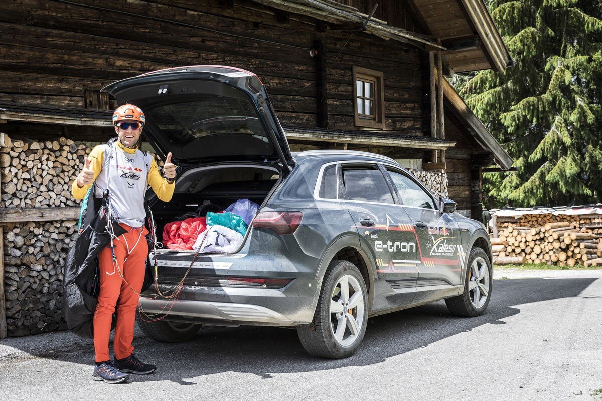 Christian Maurer (SUI1) performs during the Red Bull X-Alps in Wagrain, on June 11th, 2019