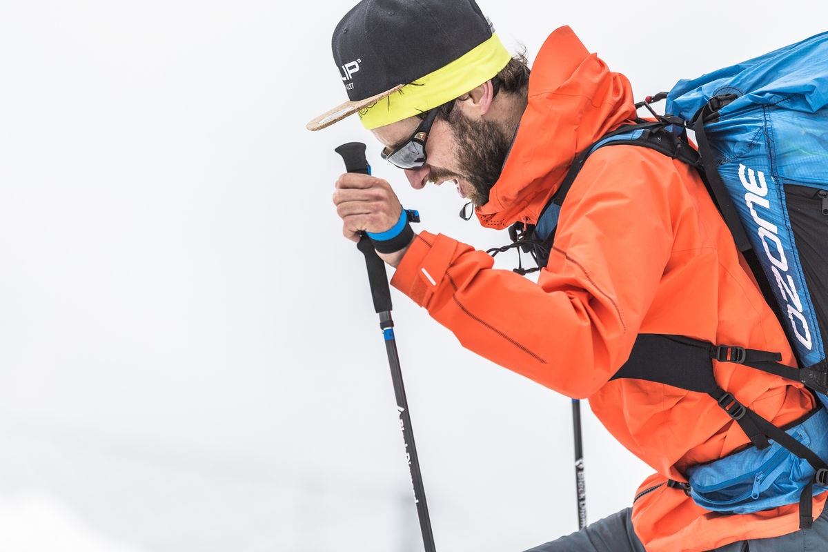 Manuel Nübel (GER1) hikes during the Red Bull X-Alps at Turnpoint 7, Switzerland on June 22, 2019