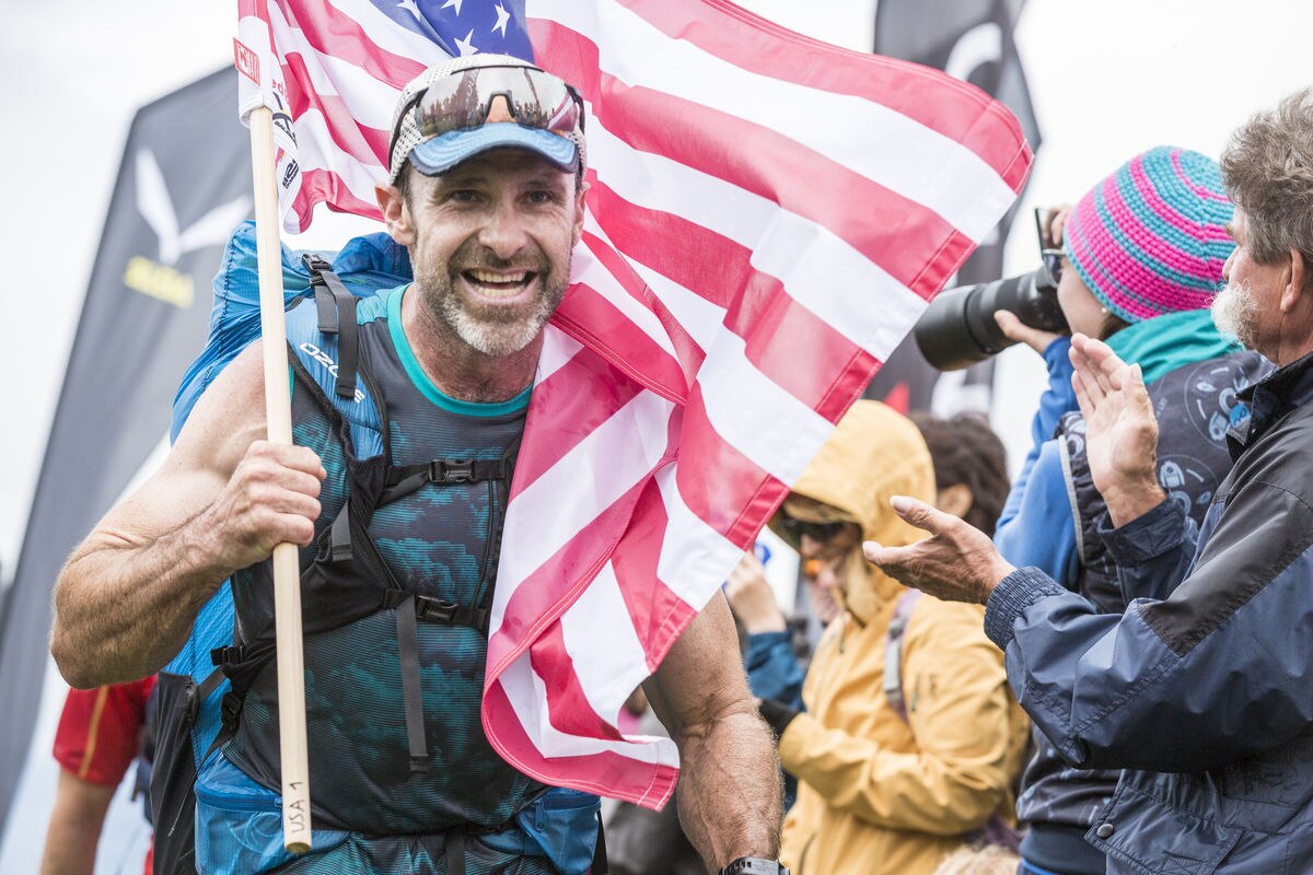 Gavin Mcclurg (USA1) performs during the Red Bull X-Alps on Gaisberg, Austria on July 16, 2019