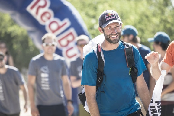 Tom de Dorlodot (BEL) finishes the Red Bull X-Alps in Peille, France on June 27, 2019