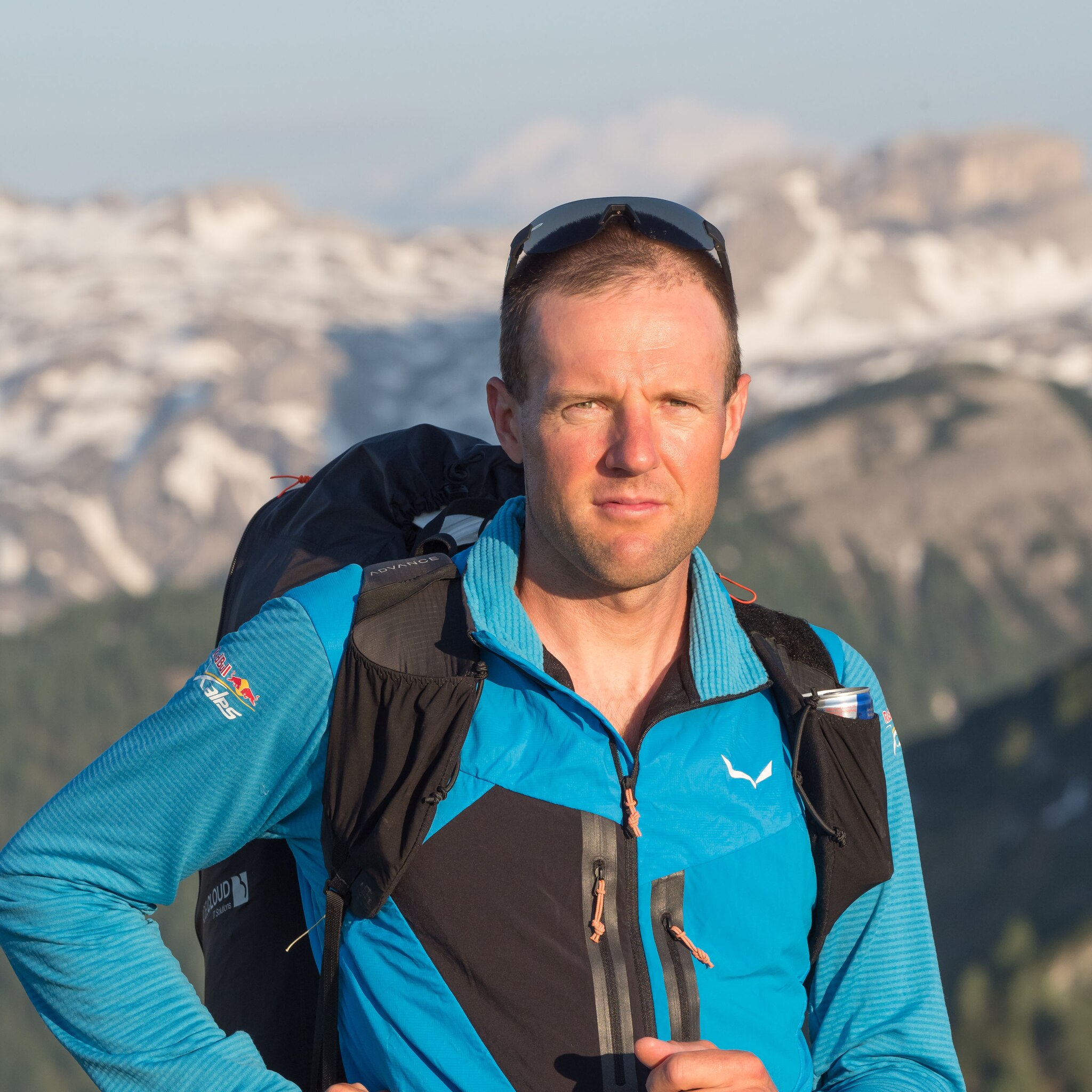 Christian Maurer (SUI1) poses for portrait during Red Bull X-Alps 2021 preparations in Wagrain, Austria on August 16, 2021