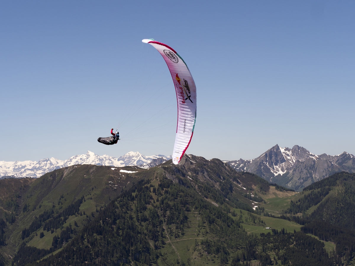 Tom de Dorlodot (BEL) performs during Red Bull X-Alps 2021 preparations in Wagrain, Austria on August 14, 2021