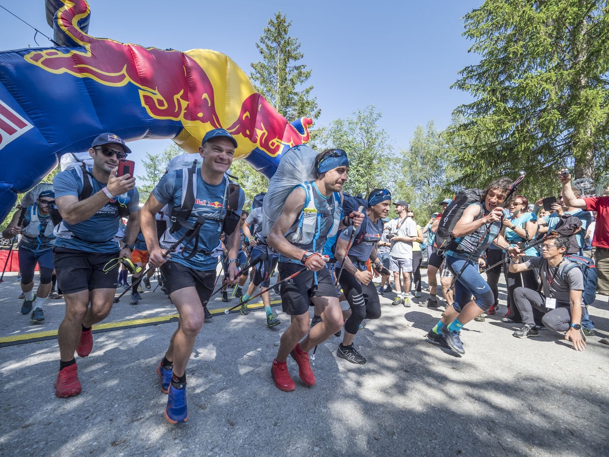 Redbull X-Alps competitors during the Red Bull X-Alps prologue in Wagrain, Austria on June 13, 2019