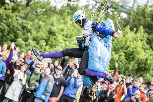 Kinga Masztalerz (NZL2) Kinga Masztalerz (NZL2) launches during the Red Bull X-Alps in Salzburg, Austria on June 16, 2019 © zooom / Honza Zak