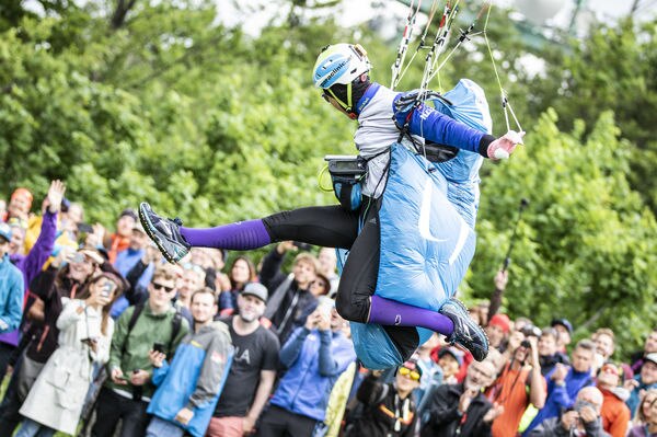 Kinga Masztalerz (NZL2) launches during the Red Bull X-Alps in Salzburg, Austria on June 16, 2019 © zooom / Honza Zak