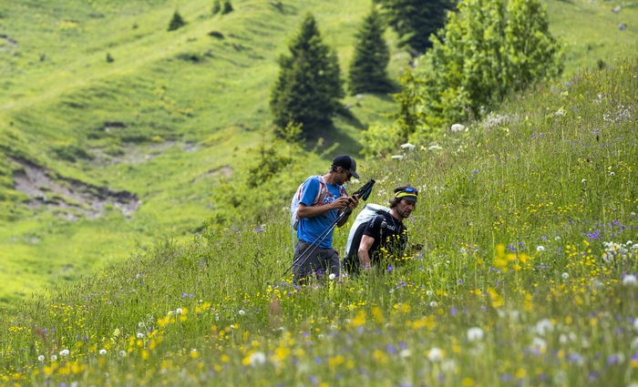 GBR hiking during X-Alps in Warth, Austria on June 24, 2021