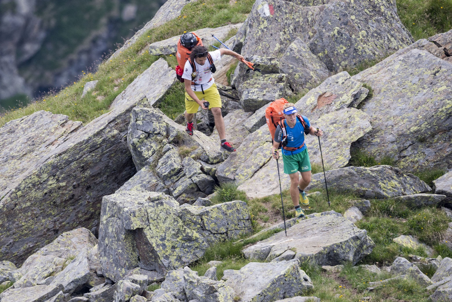 Stanislav Mayer (CZE) hikes during the Red Bull X-Alps at the Passeier valley, Italy on July 7, 2017.