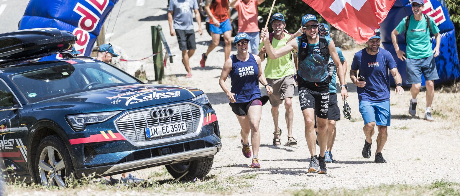 Christian Maurer (SUI1) finishes the Red Bull X-Alps 2019 in Peille, France on June 25, 2019