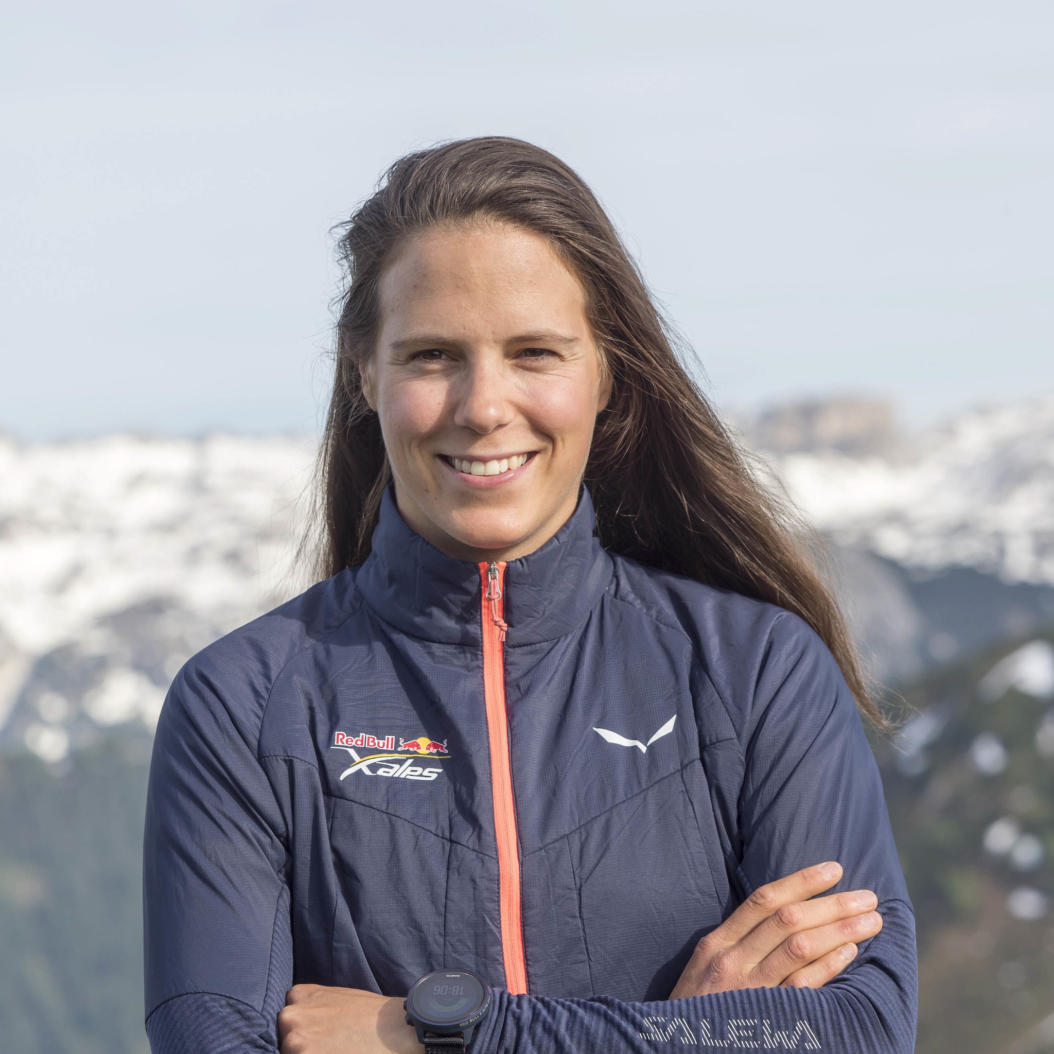 Yael Margelisch (SUI4) poses for portrait during Red Bull X-Alps 2021 preparations in Wagrain, Austria on August 15, 2021