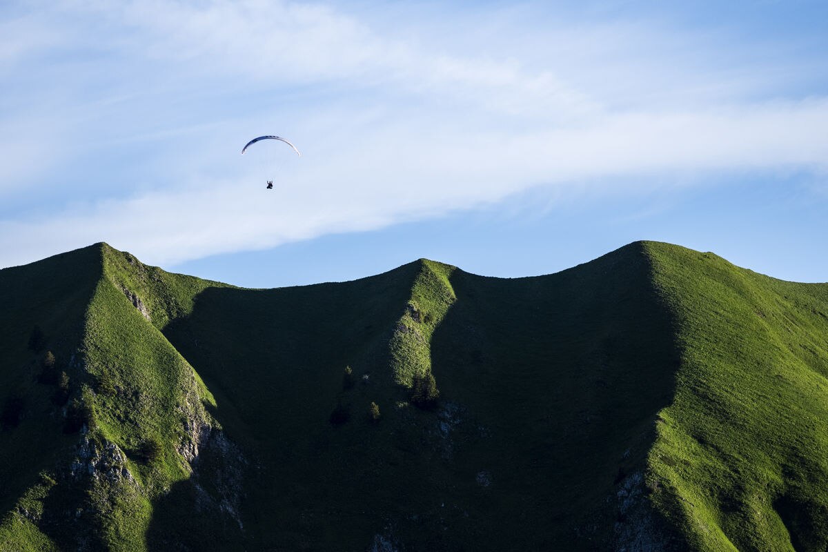 FRA2 performs during the Red Bull X-Alps in Chatel, France on June 26, 2021.