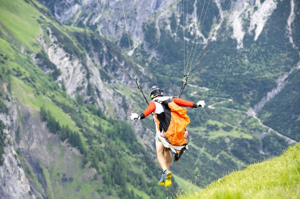 USA1 launching during X-Alps in Lechtal, Austria on June 25, 2021