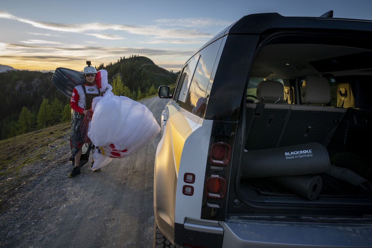 AUT2 performs during the Red Bull X-Alps pre-shooting in Kleinarl, Austria on June 15, 2021.