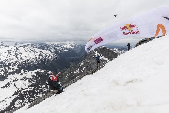 Paul Guschlbauer (AUT1) performs during the Red Bull X-Alps at Turnpoint 7, Switzerland on June 21, 2019