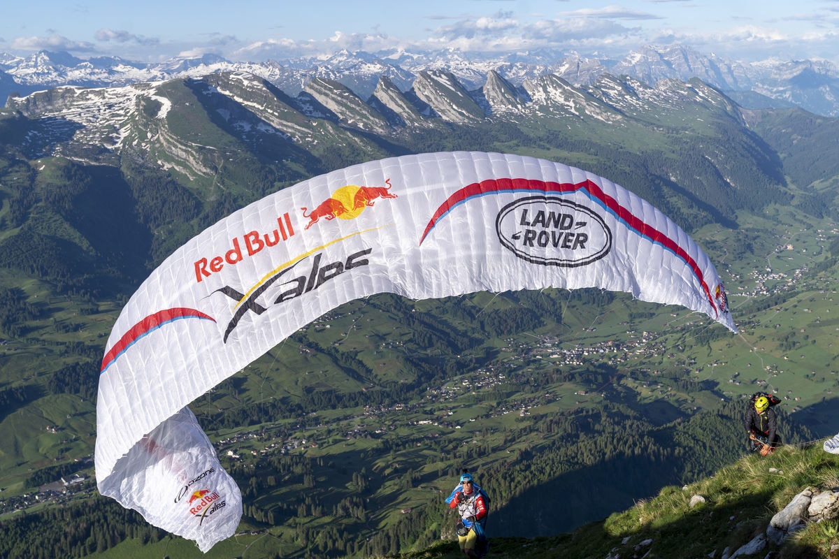 POL performs during the Red Bull X-Alps in Wildhaus, Switzerland on June 24, 2021.