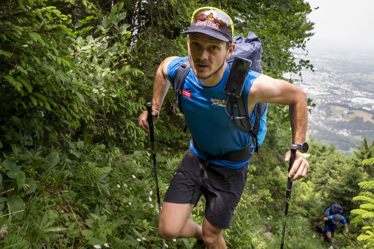 AUT1 performs during the Red Bull X-Alps in Salzburg, Austria on June 20, 2021.