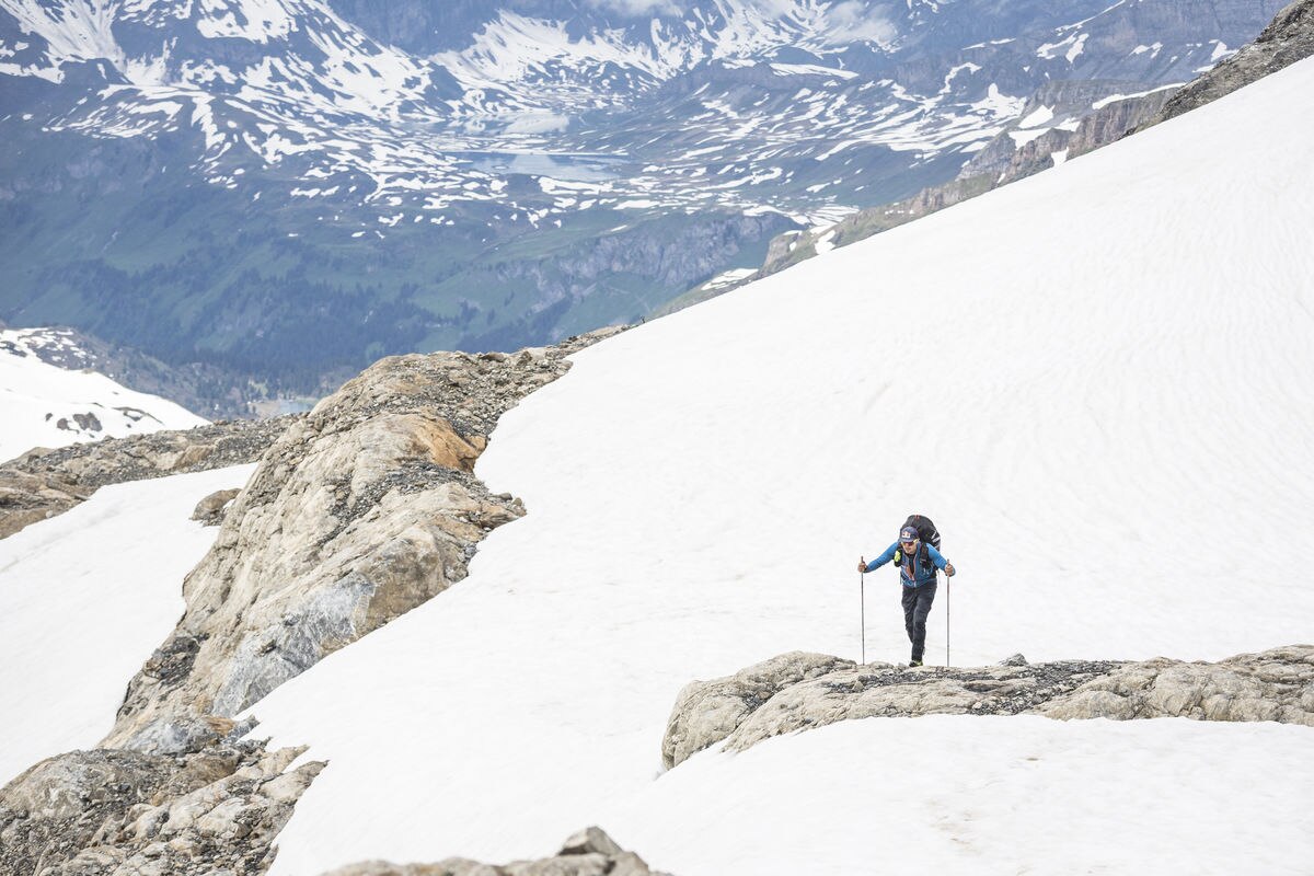 Aaron Durogati (ITA1) performs during the Red Bull X-Alps at Turnpoint 7, Switzerland on June 21, 2019