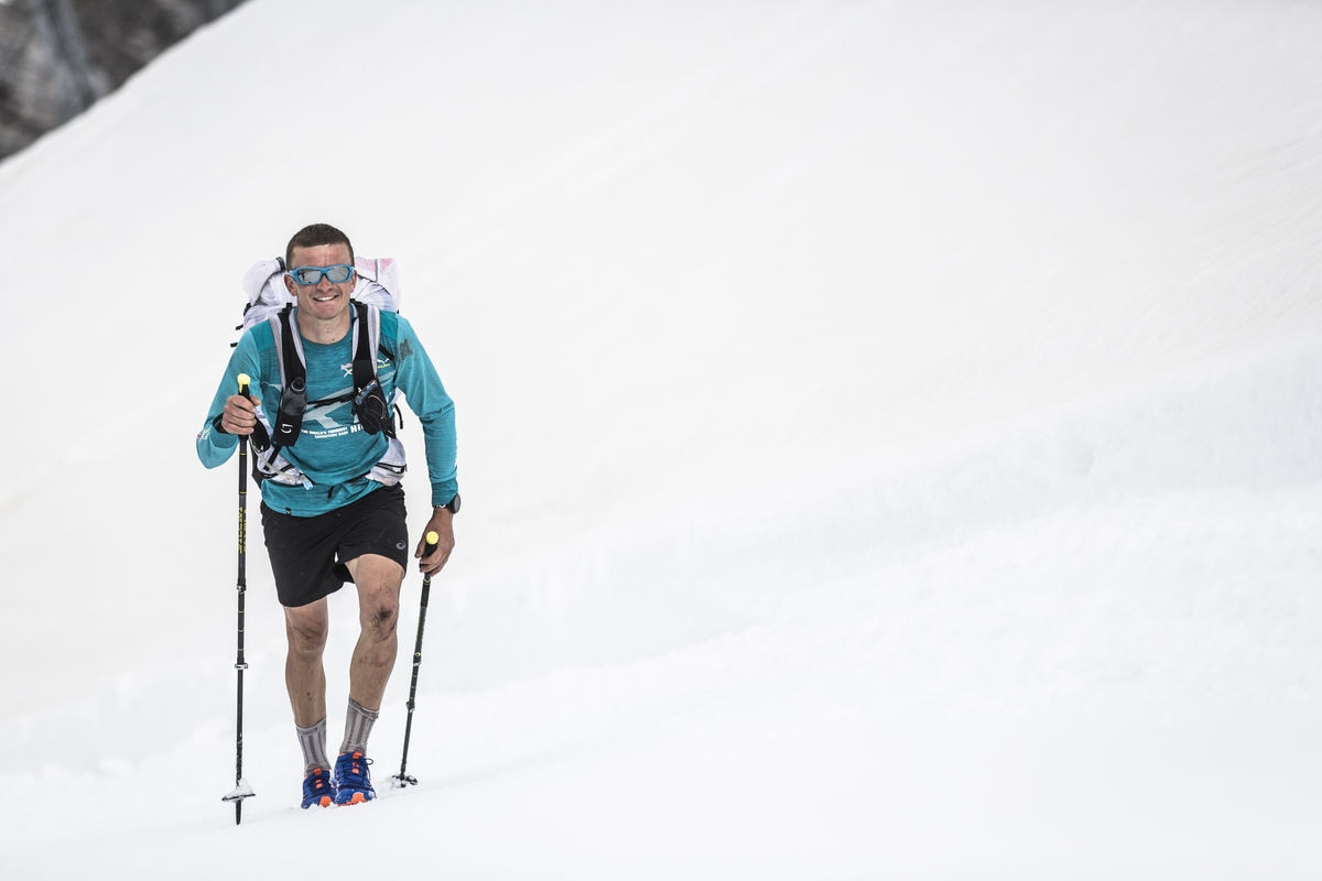 Benoit Outters (FRA1) performs during the Red Bull X-Alps at Turnpoint 7, Switzerland on July 21, 2019