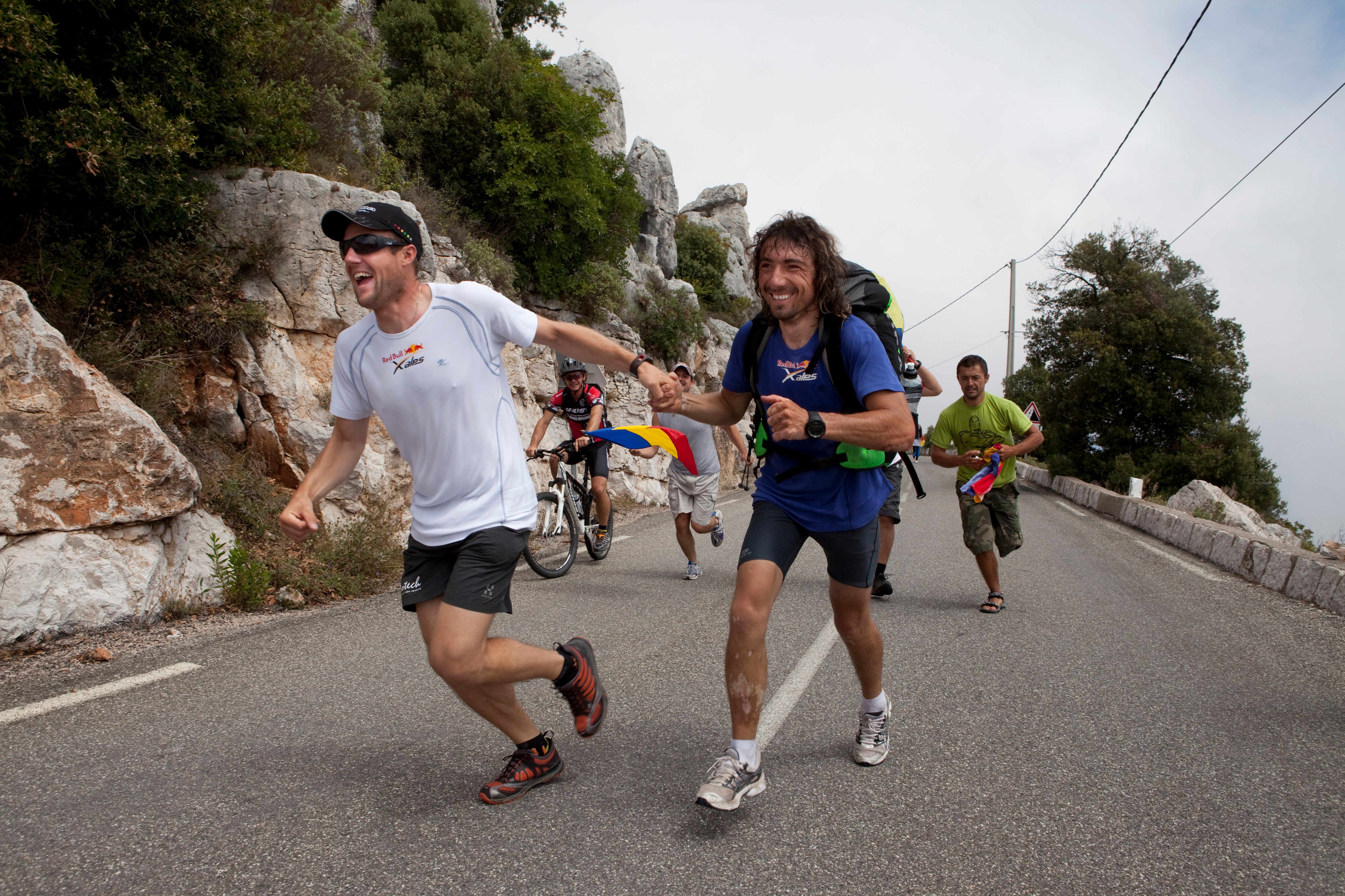Toma Coconea (ROM) is hiking in the direction of the last turnpoint, Peille, over La Turbie and meet on  the way, France on 30th of july, 2011