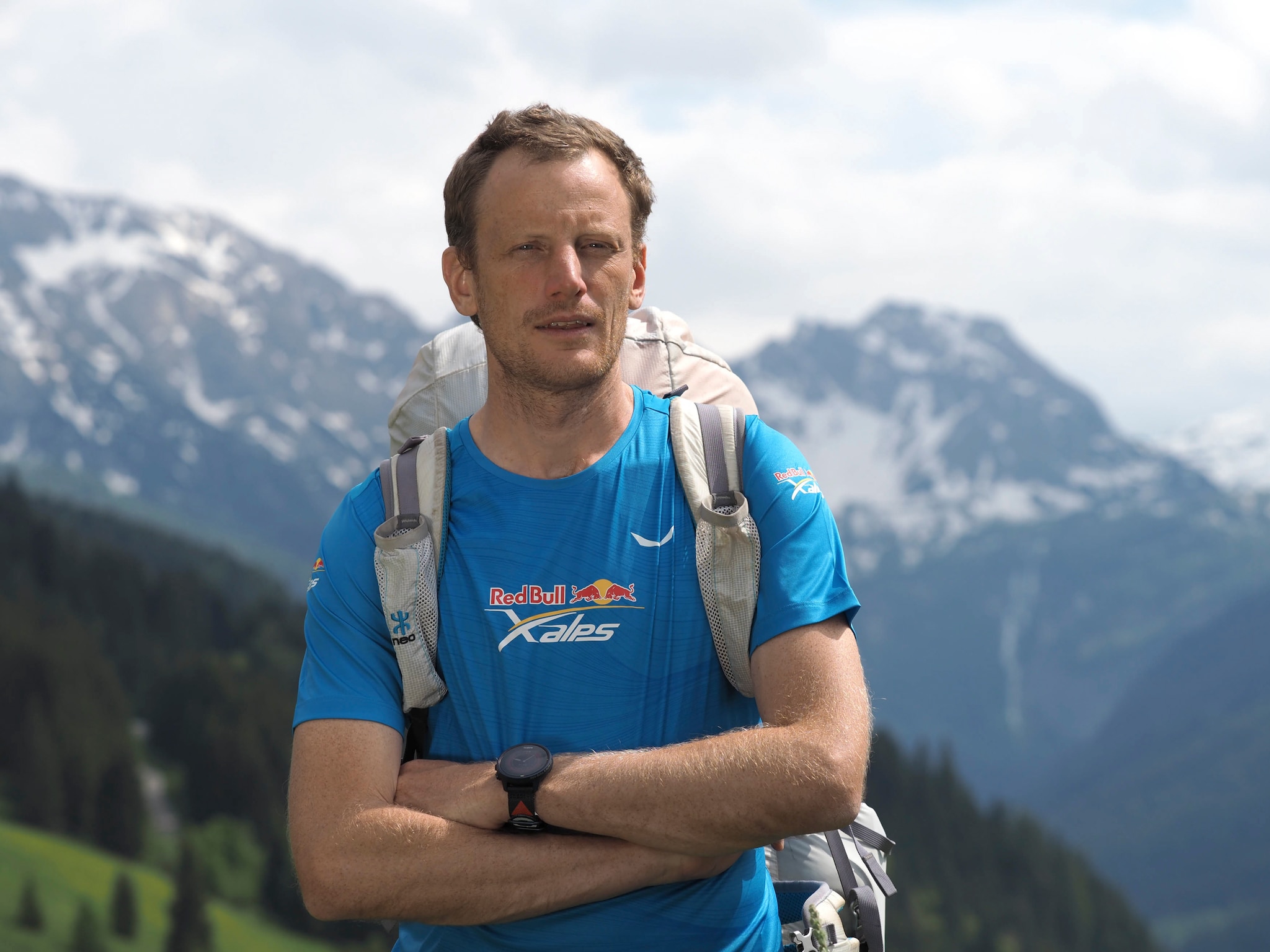 Nick Neynens (NZL) poses for portrait during Red Bull X-Alps 2021 preparations in Wagrain, Austria on August 12, 2021