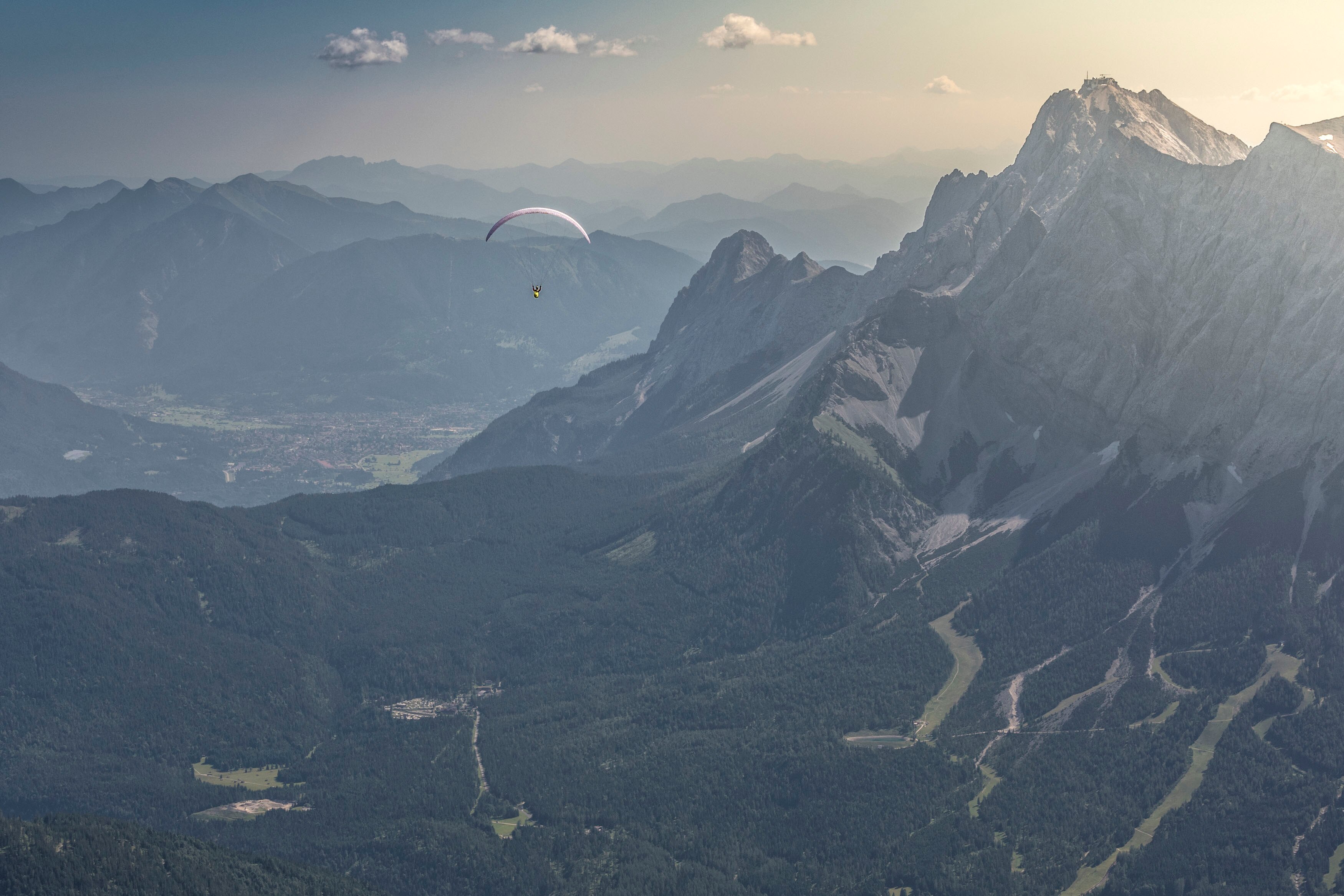 Gaspard Petiot (FRA2) races during the Red Bull X-Alps at Leermoos, Austria on July 6, 2017.