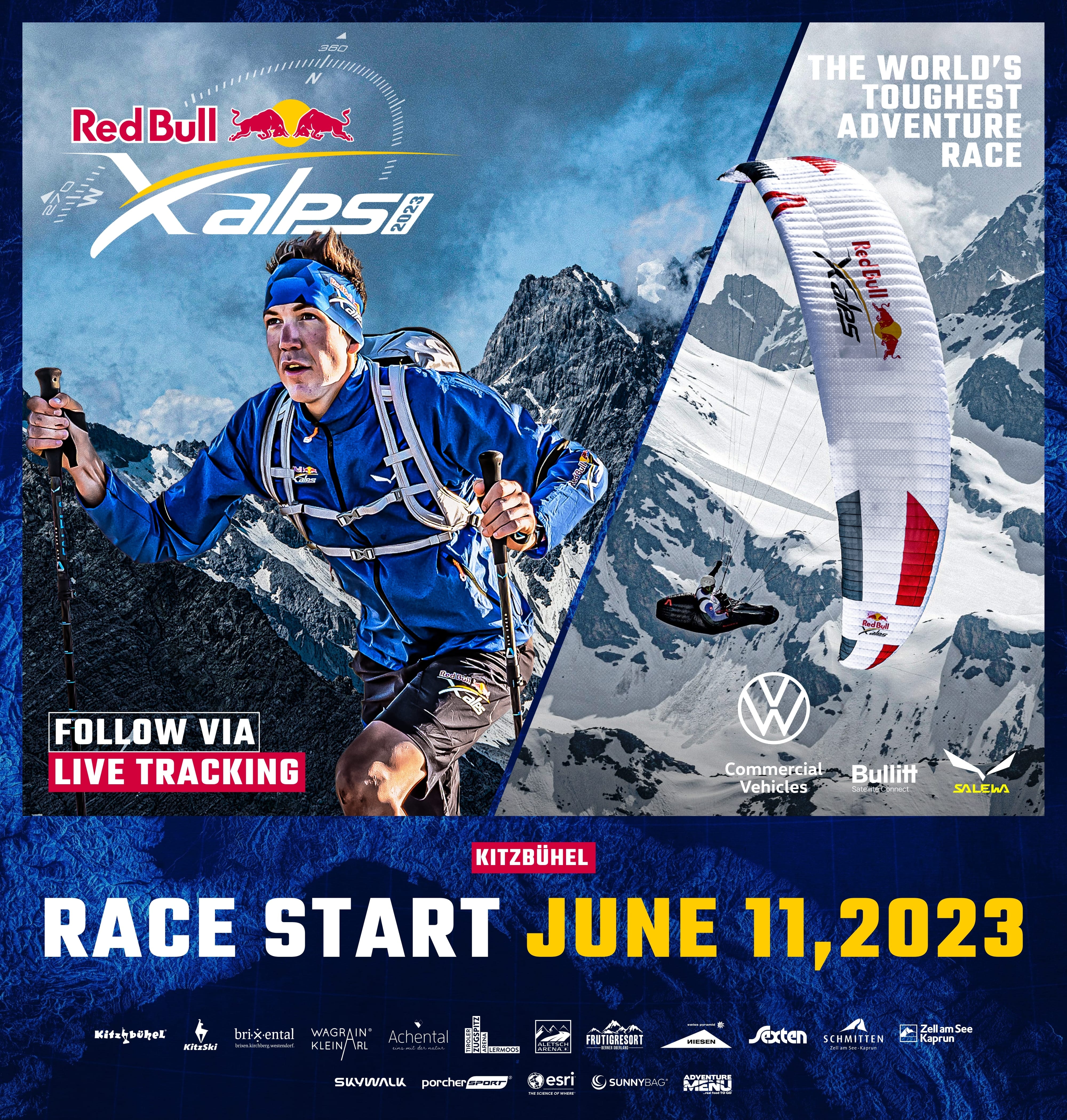 red bull x alps pre race holding graphic mobile