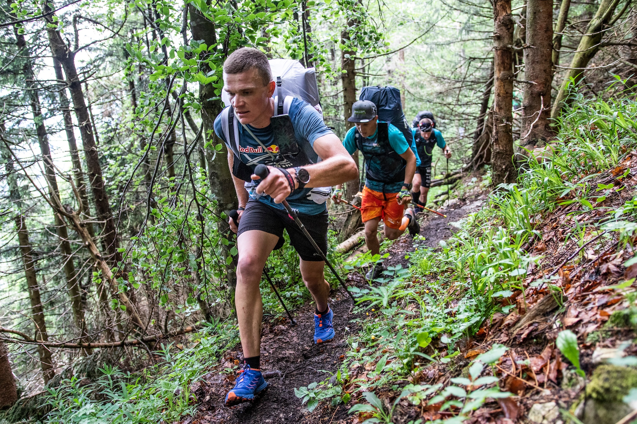 Benoit Outters (FRA1) hikes during the Red Bull X-Alps in Salzburg, Austria on June 16, 2019