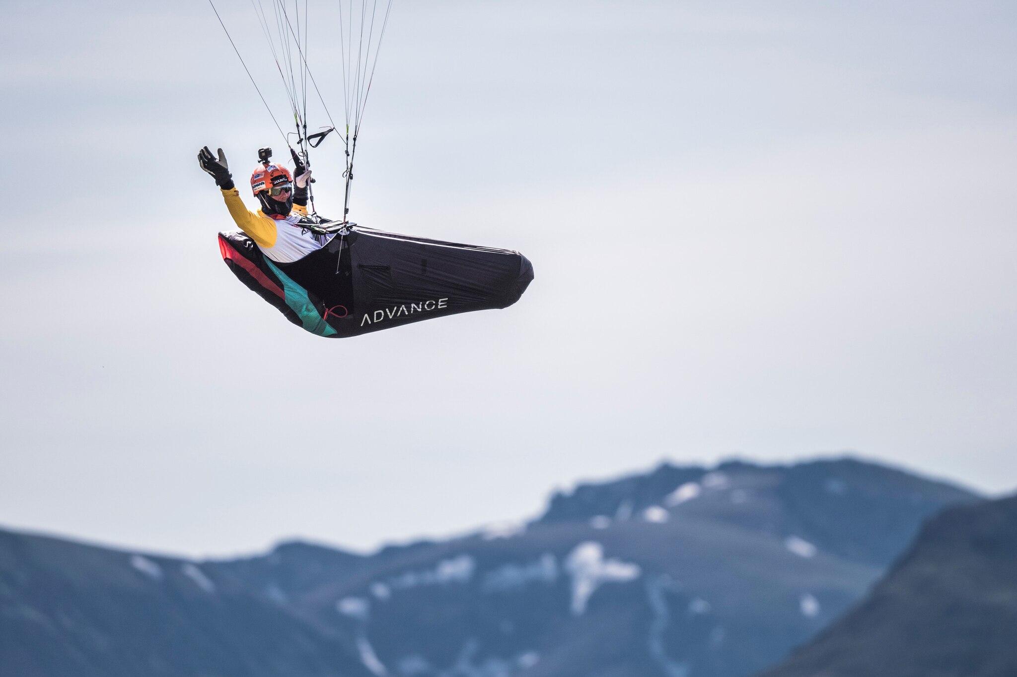 Christian Maurer (SUI1) races during the Red Bull X-Alps above Barcelonnette, France on June 24, 2019.