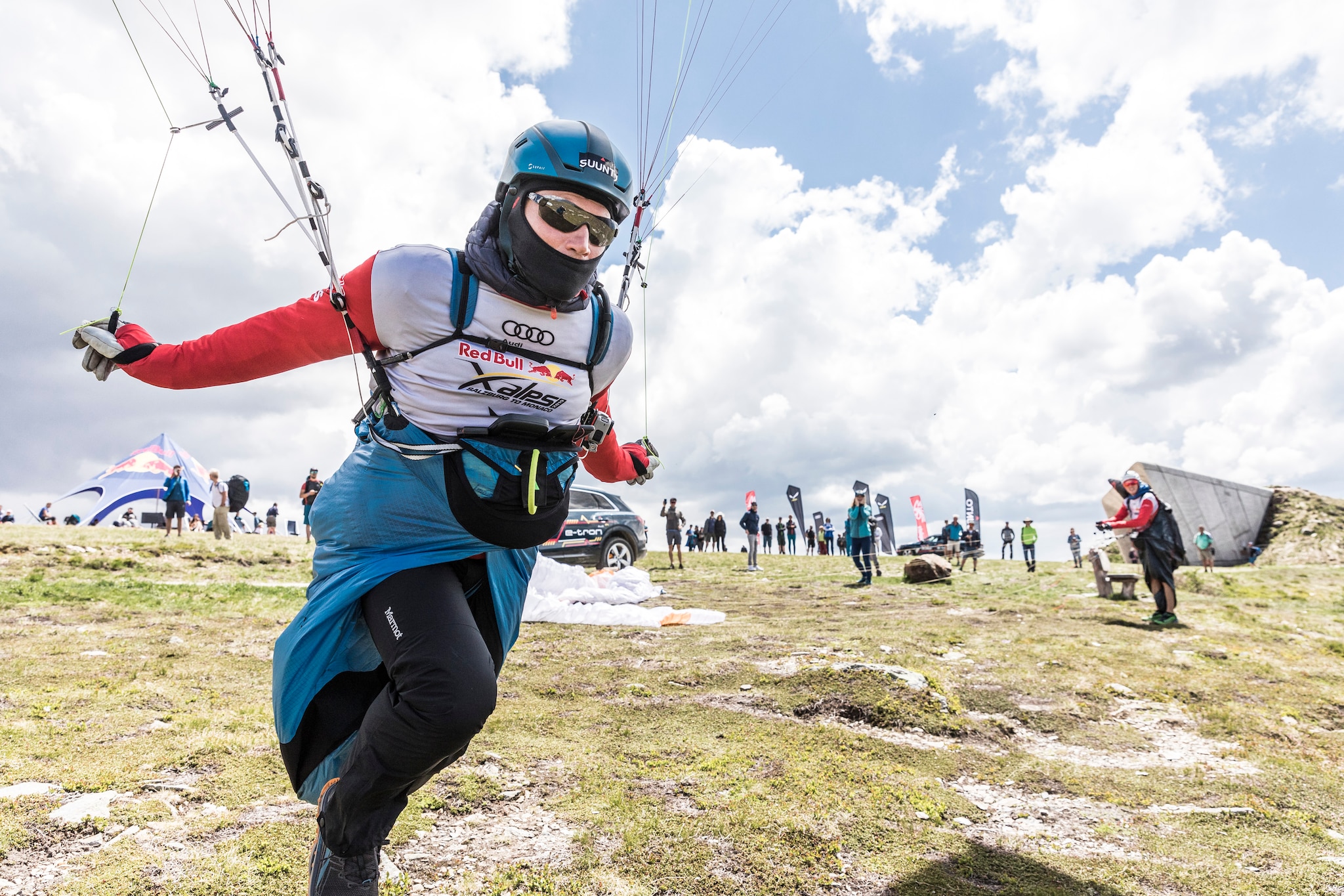 Evgenii Griaznov (RUS) performs during the Red Bull X-Alps at Turnpoint 4, Italy on July 18, 2019