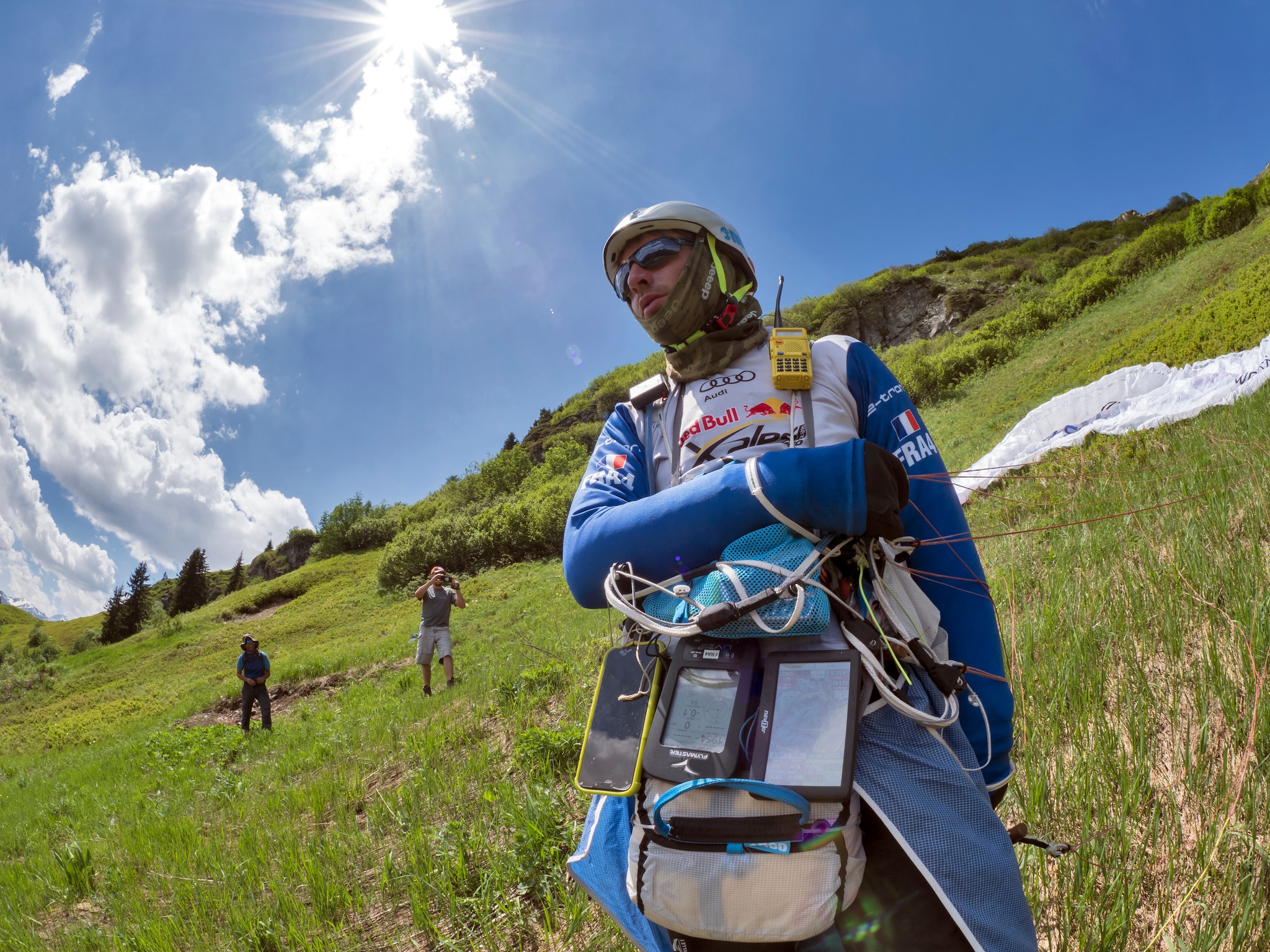 Maxime Pinot (FRA4) seen during the Red Bull X-Alps in Davos, Switzerland on June 19, 2019