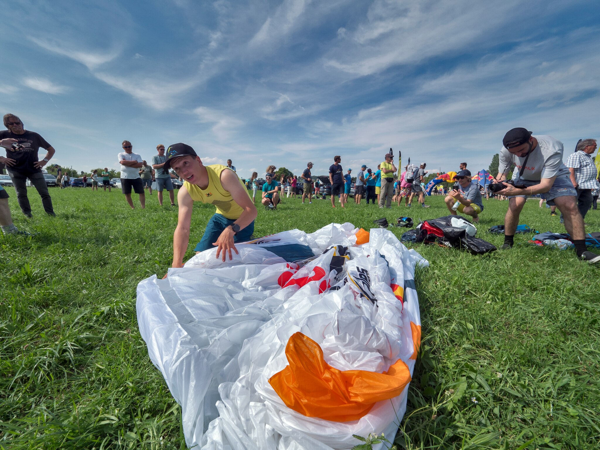 Tobias Grossrubatcher (ITA2) seen during the Red Bull X-Alps on turn point 3 in Aschau am Chiemgau, Austria on June 17, 2019