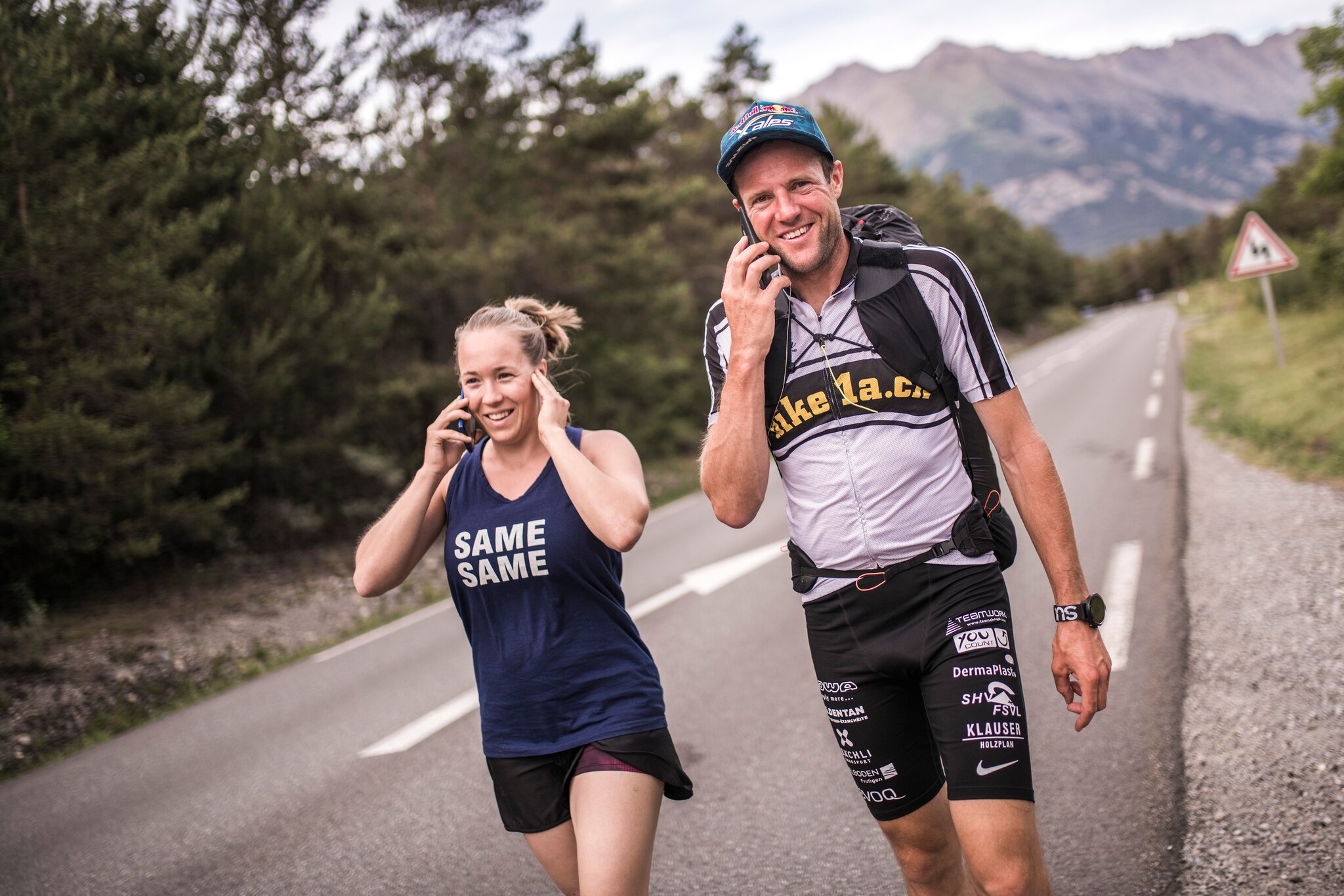 Christian Maurer (SUI1) hikes during the Red Bull X-Alps in in Barcelonnette, France on June 23, 2019.