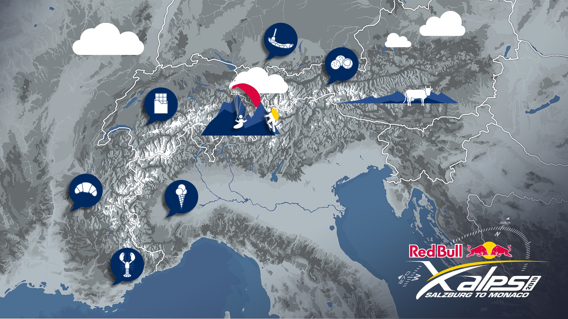 red bull xalps 2019 map countries