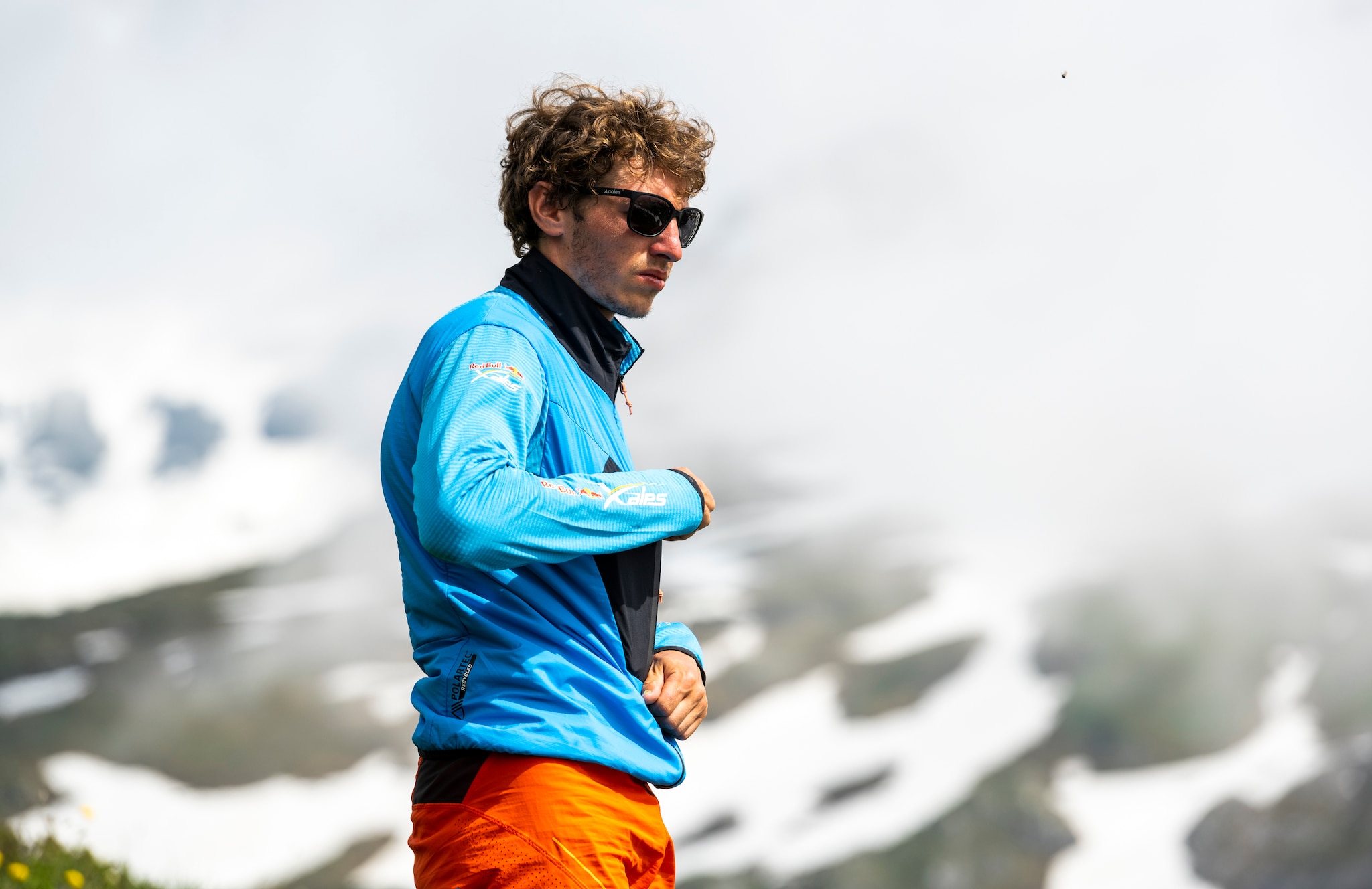 FRA3 resting during X-Alps on Klausenpass, Switzerland on June 26, 2021