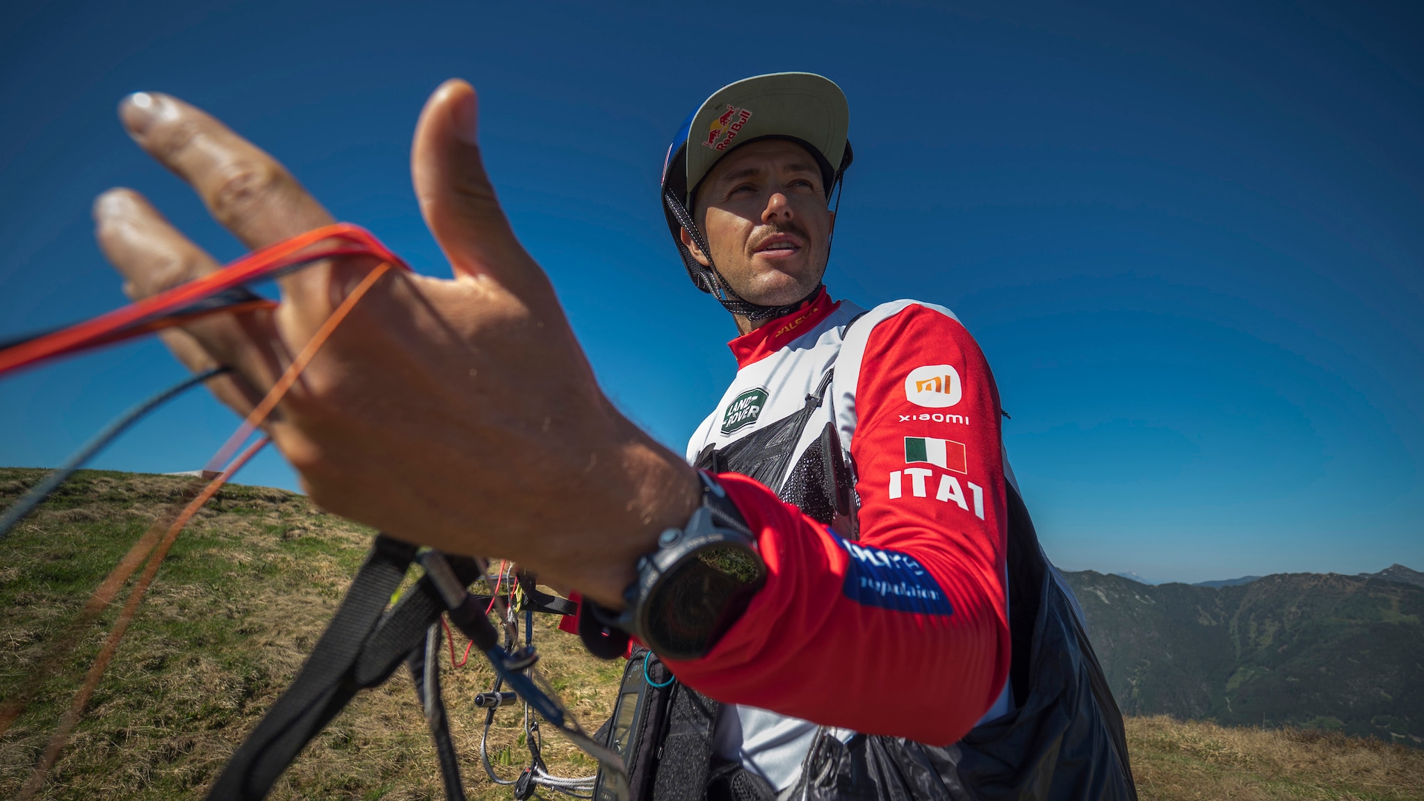 Aaron Durogati (ITA1) seen during Red Bull X-Alps 2021 preparations in Wagrain, Austria on August 13, 2021