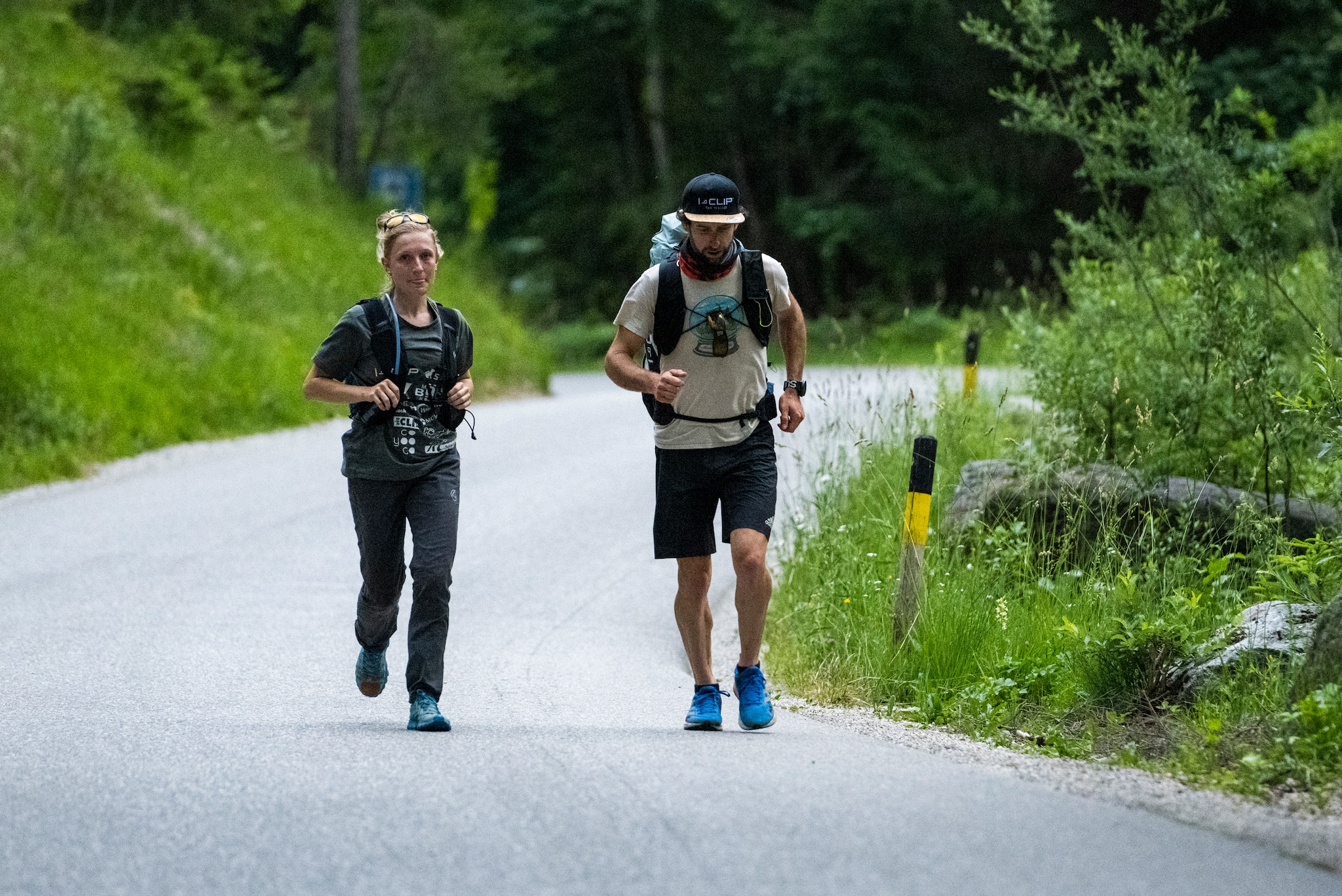 GER1 hiking during X-Alps in Vorderriss, Germany on June 22, 2021