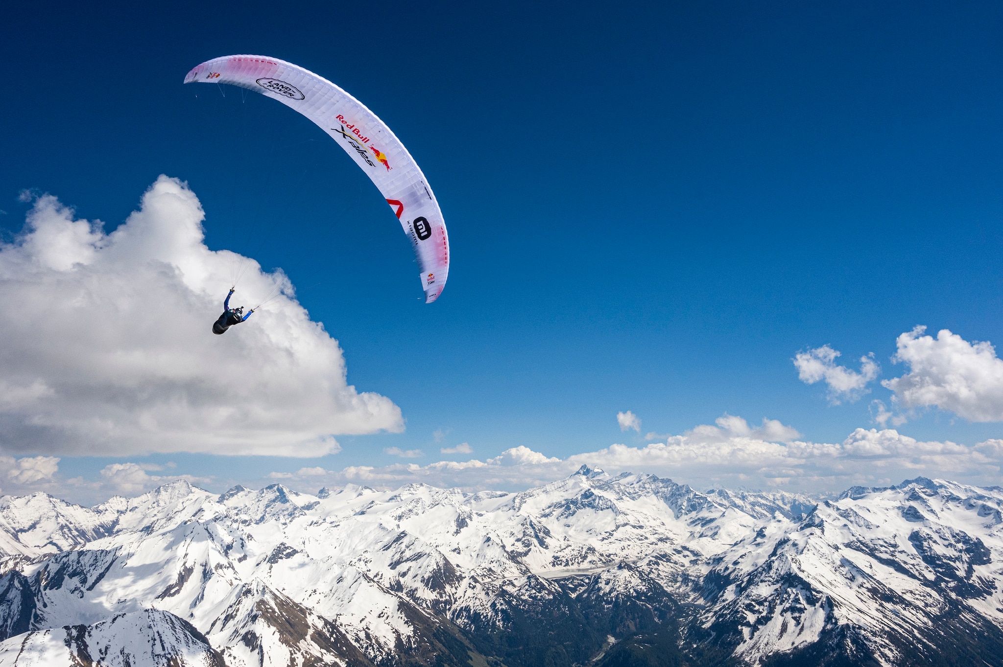Participant flies during the Red Bull X-Alps preparations in Zell am See, Austria on June 03, 2021