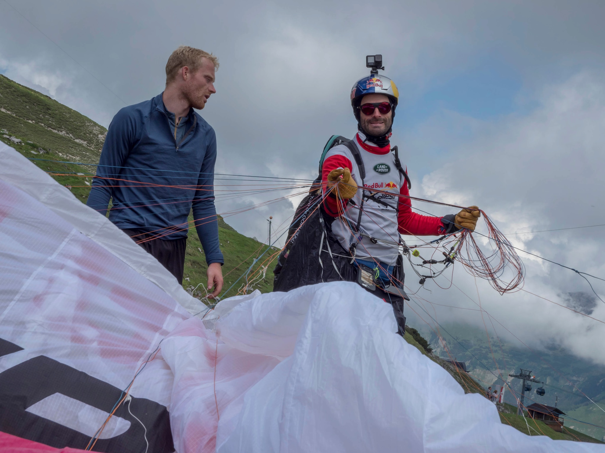 Tom de Dorlodot (BEL) performs during the Red Bull X-Alps 2021 on Grubigstein in Lermoos, Austria on June 22, 2021