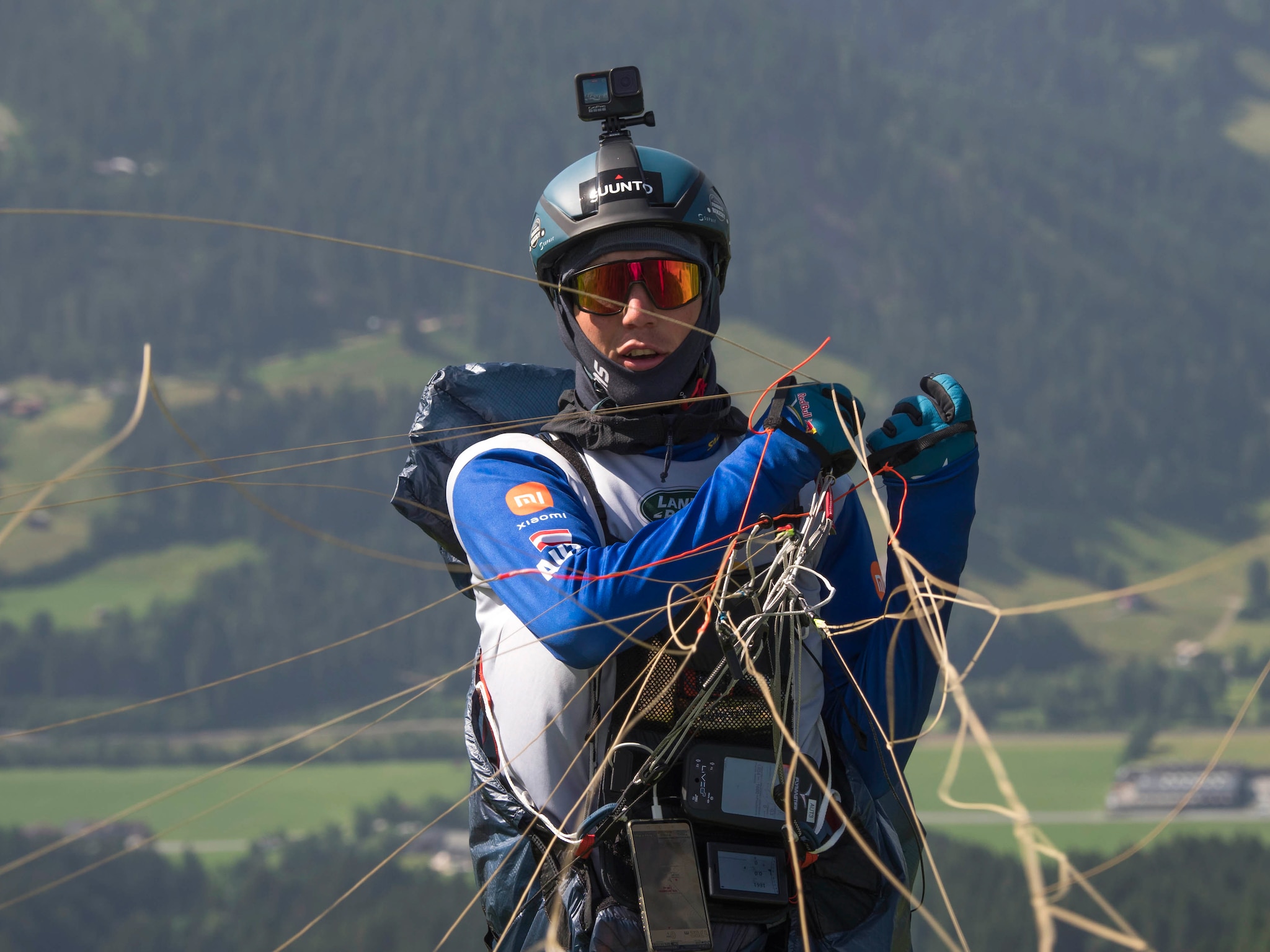 Thomas Friedrich (AUT3) performs during the Red Bull X-Alps 2021 on Hahnenkamm in Kitzbuhel, Austria on August 21, 2021