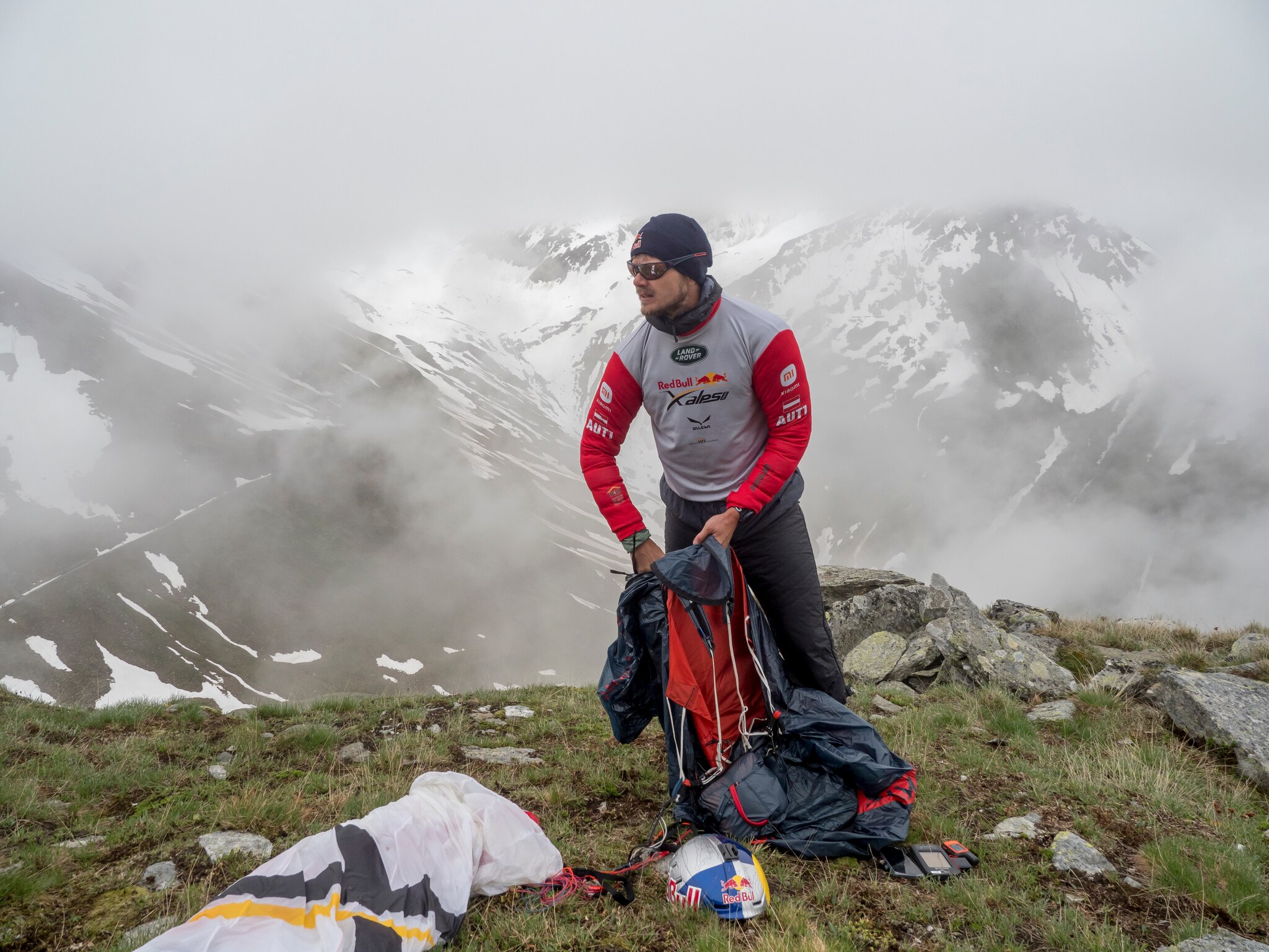 Paul Guschlbauer (AUT1) performs during the Red Bull X-Alps 2021 on Furka pass, Switzerland on June 25, 2021