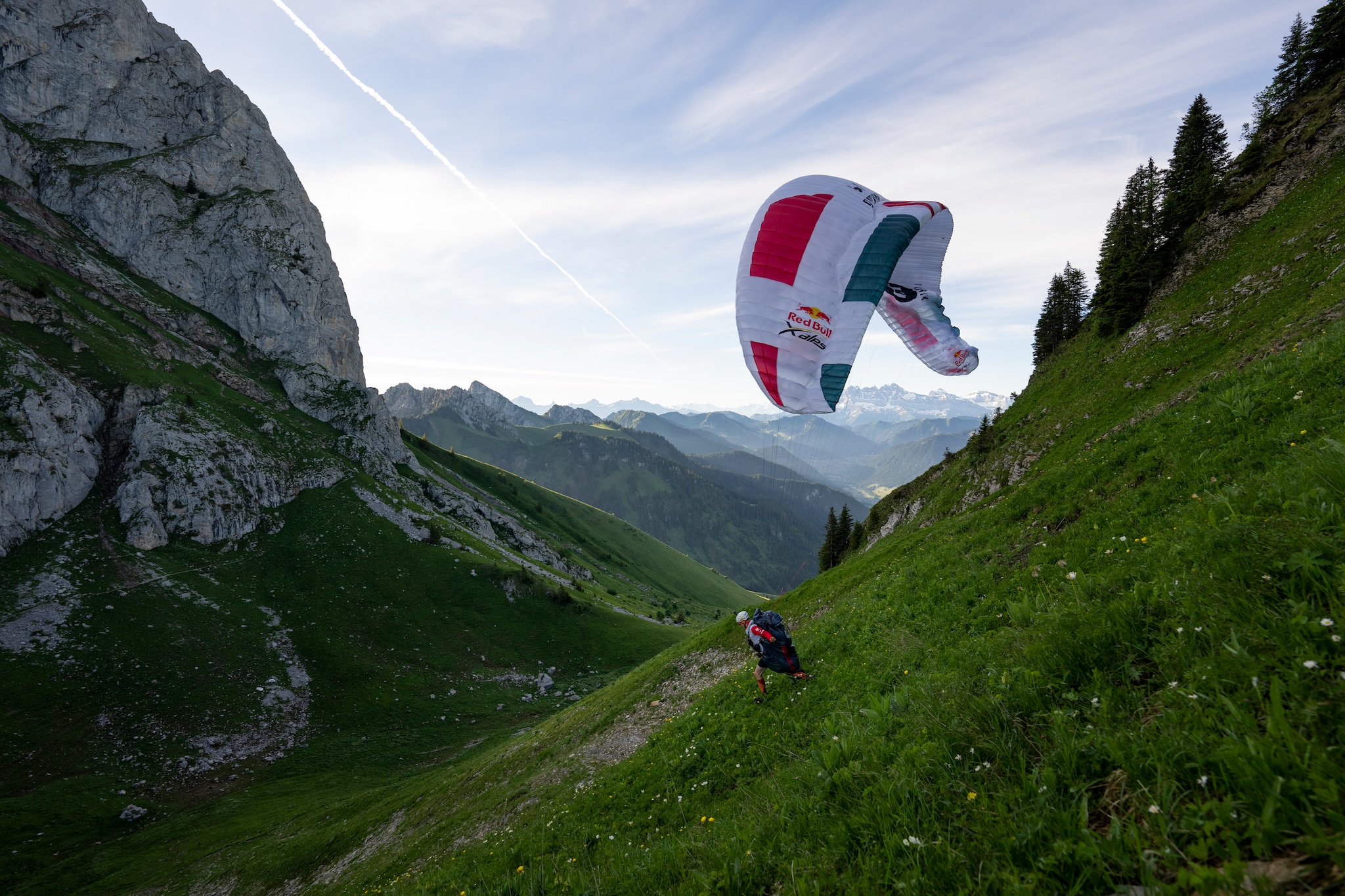 AUT2 performs during the Red Bull X-Alps in Chatel, France on June 26, 2021.