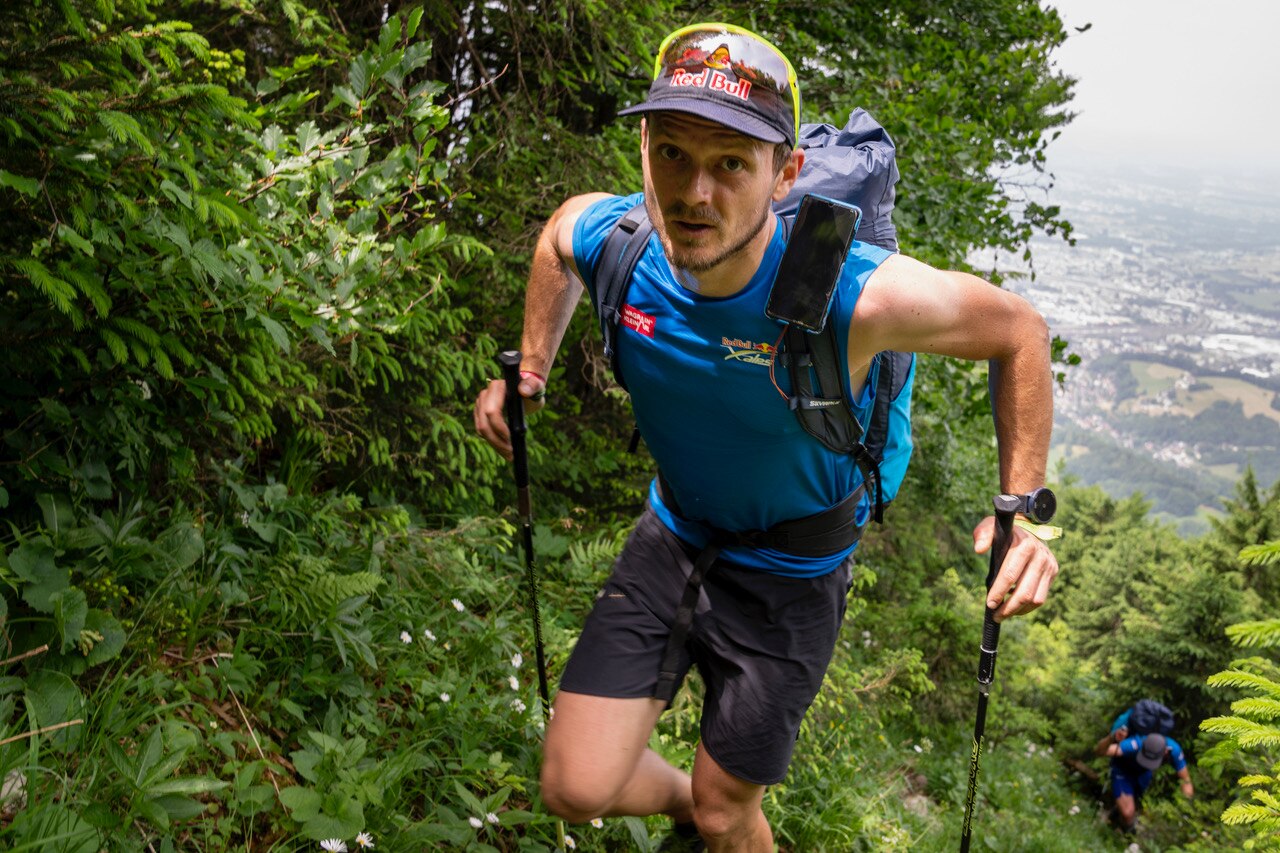 AUT1 performs during the Red Bull X-Alps in Salzburg, Austria on June 20, 2021.