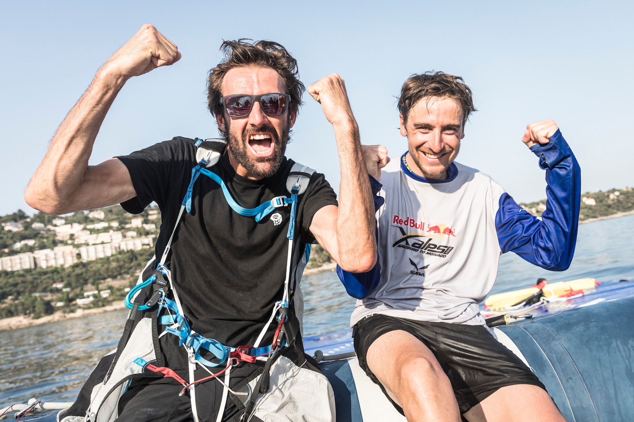 Maxime Pinots (FRA4) finishes the Red Bull X-Alps in Monaco, France on June 26, 2019