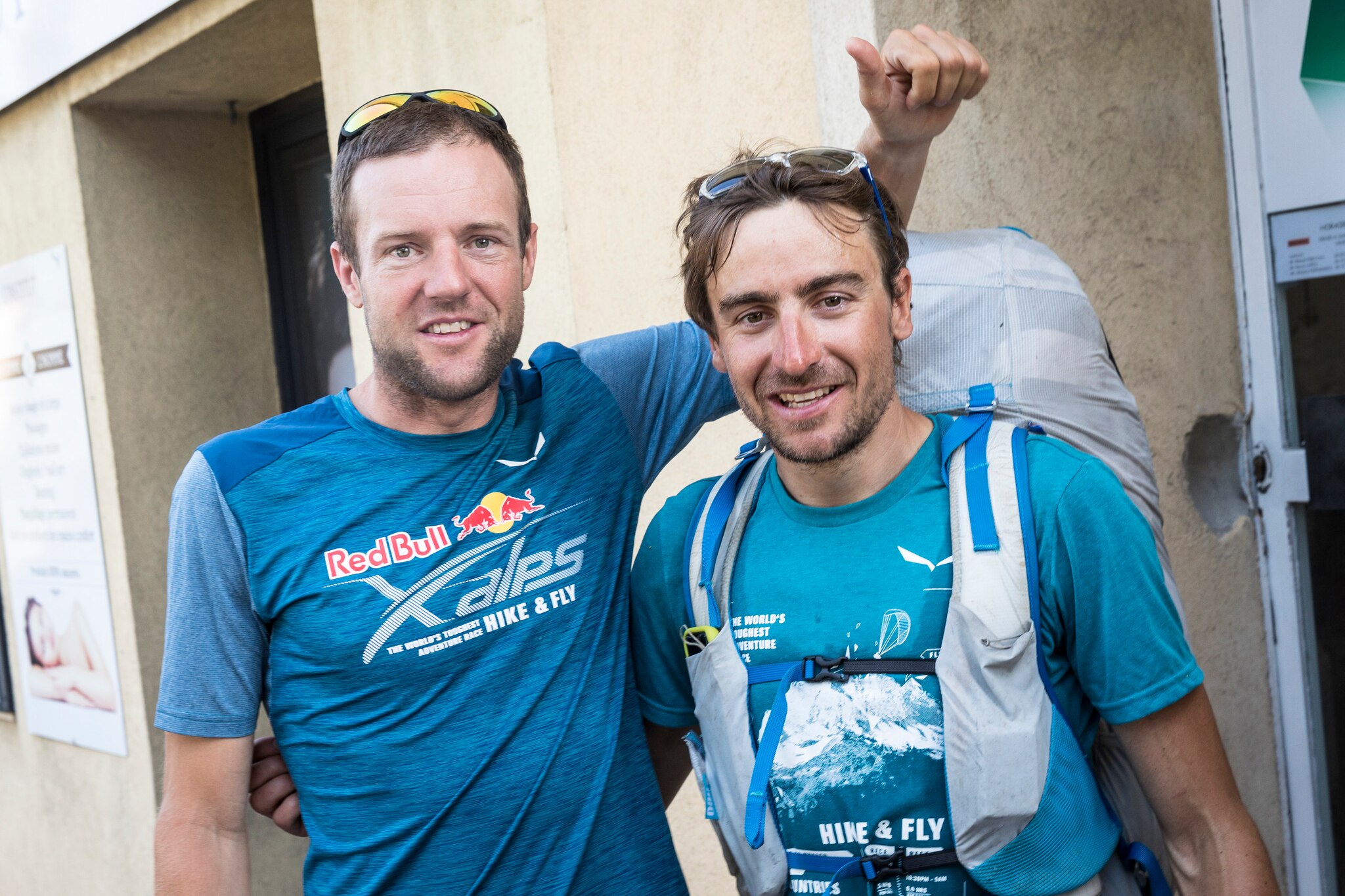 Maxime Pinot (FRA4) finishes the Red Bull X-Alps in Peille, France on June 26, 2019