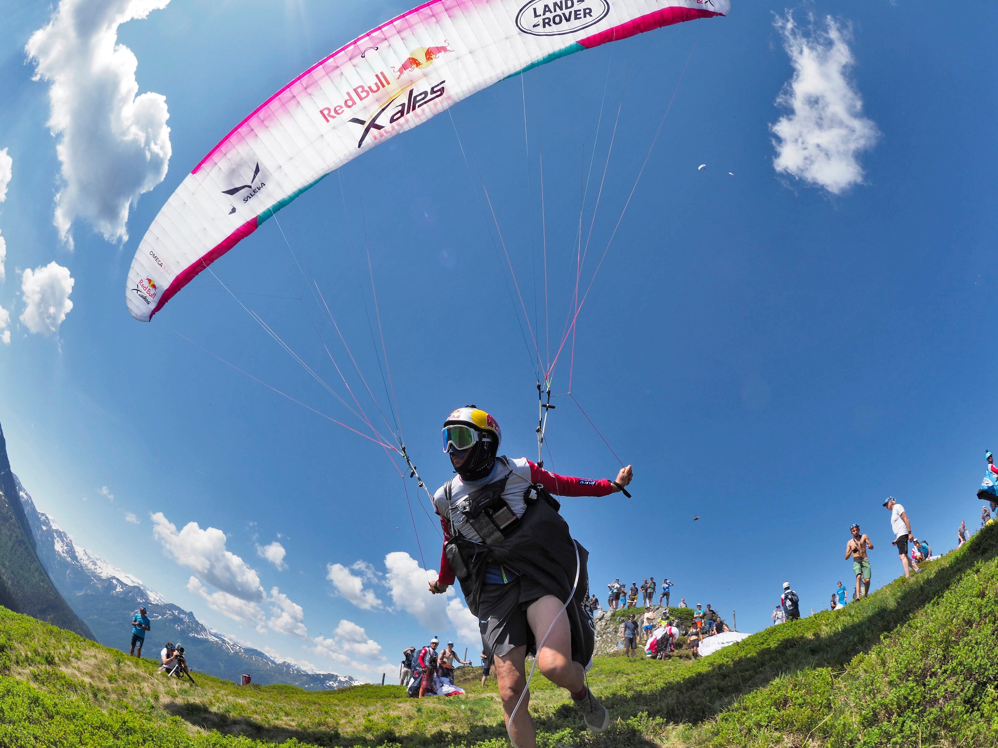 Aaron Durogati (ITA1) performs during Red Bull X-Alps 2021 prologue in Kleinarl, Austria on August 17, 2021