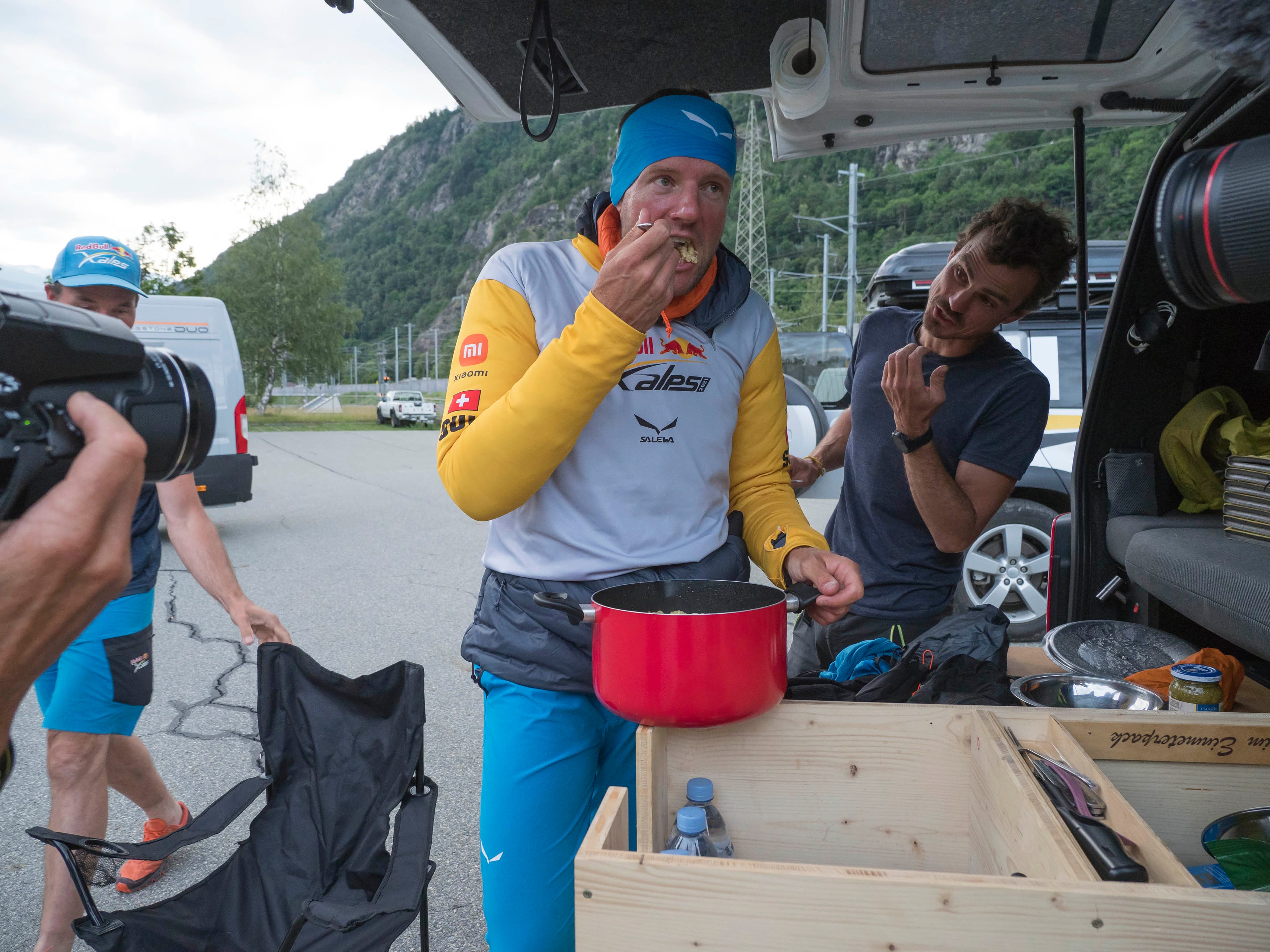 Chrigel Maurer (SUI1) performs during the Red Bull X-Alps 2021 in Brig, Switzerland on June 26, 2021