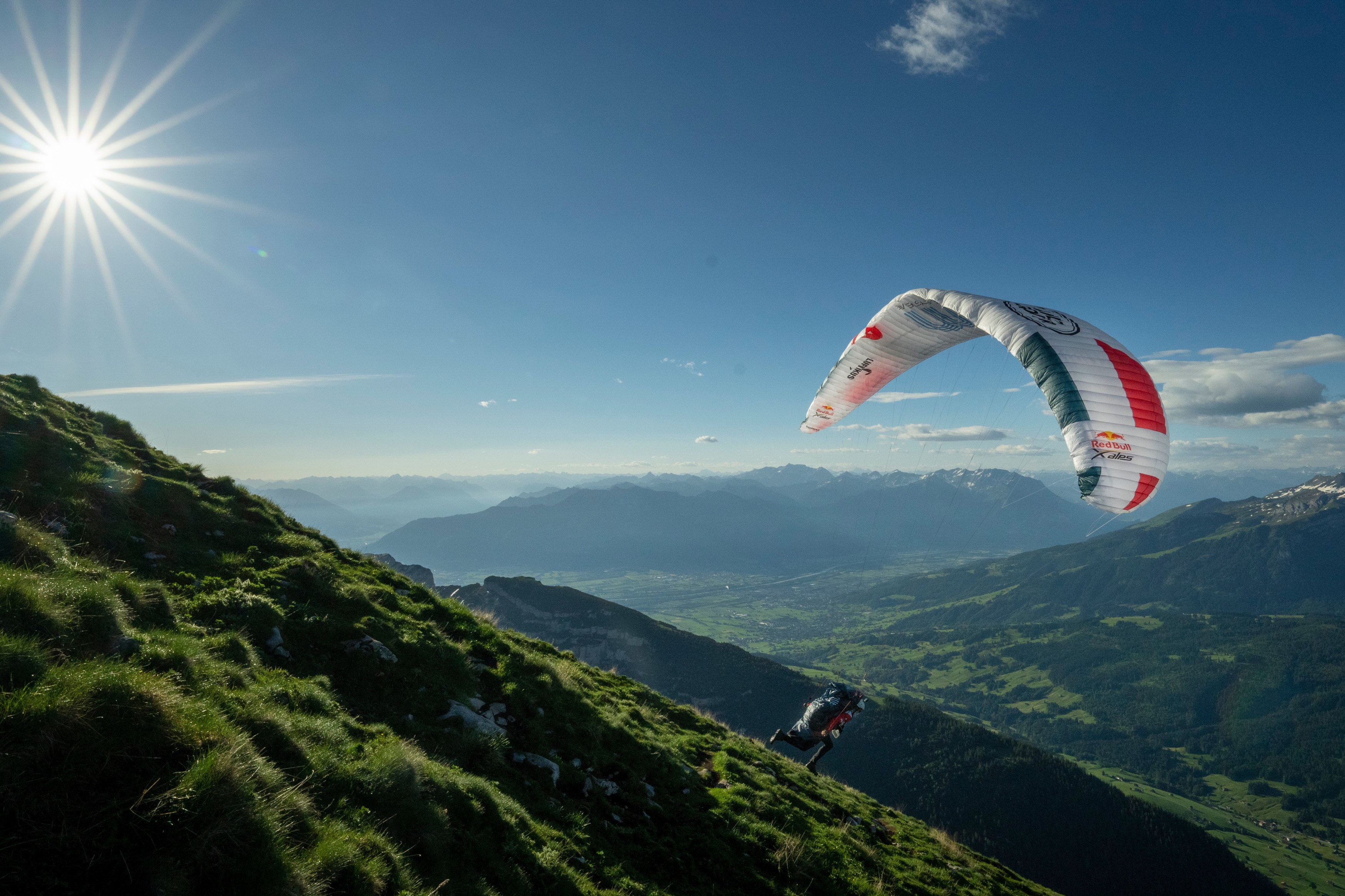 GER2 performs during the Red Bull X-Alps in Wildhaus, Switzerland on June 24, 2021.
